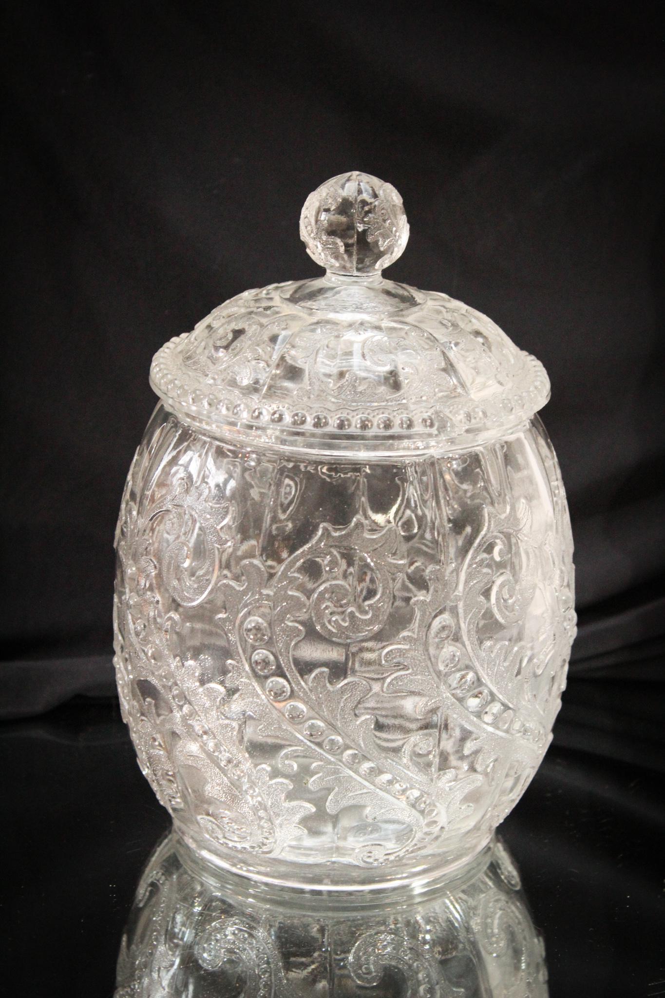 McKee Chrysanthemum Leaf Victorian Biscuit Jar (1 of 4)