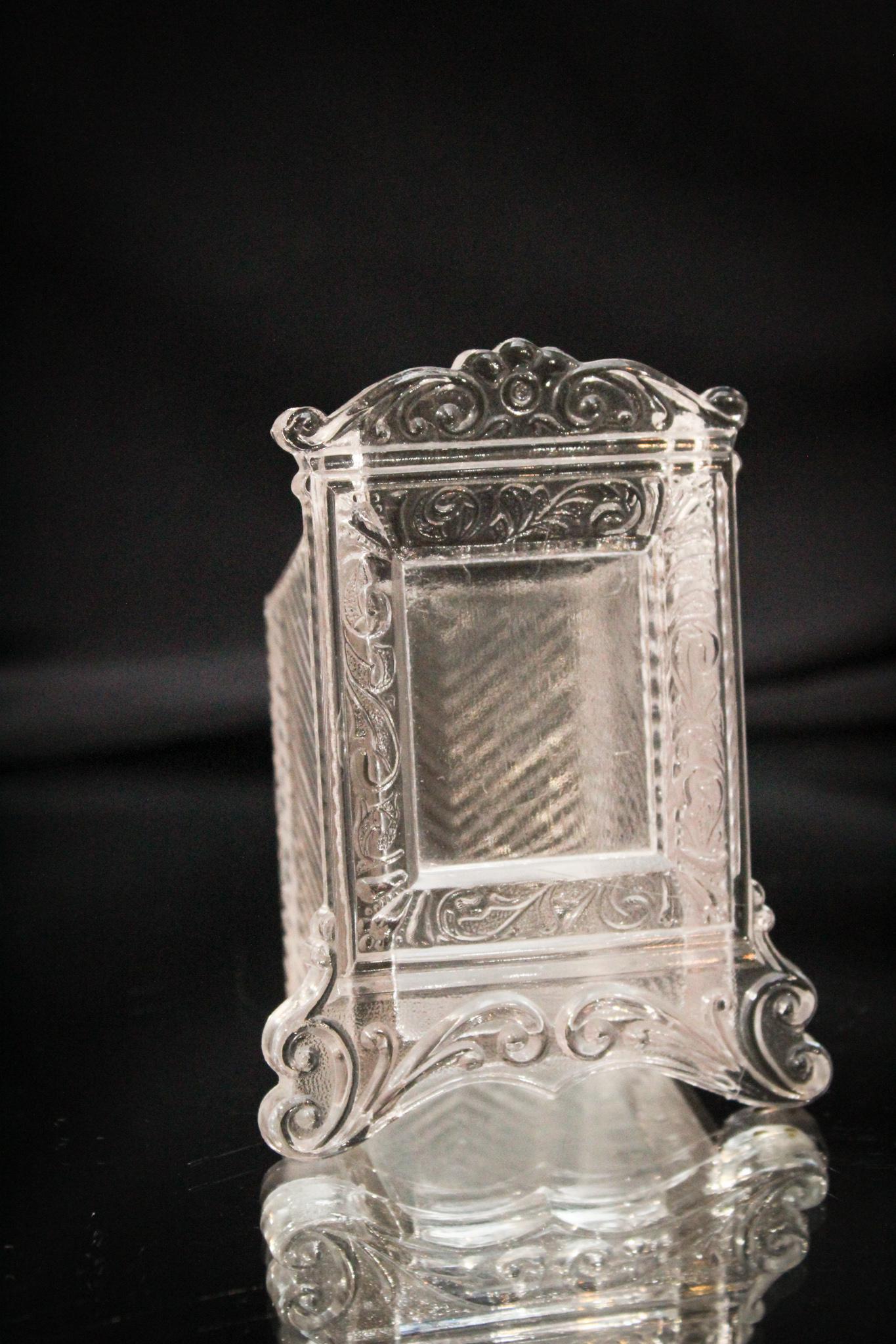 Greentown Crystal Picture Frame Victorian Toothpick Holder (1 of 4)