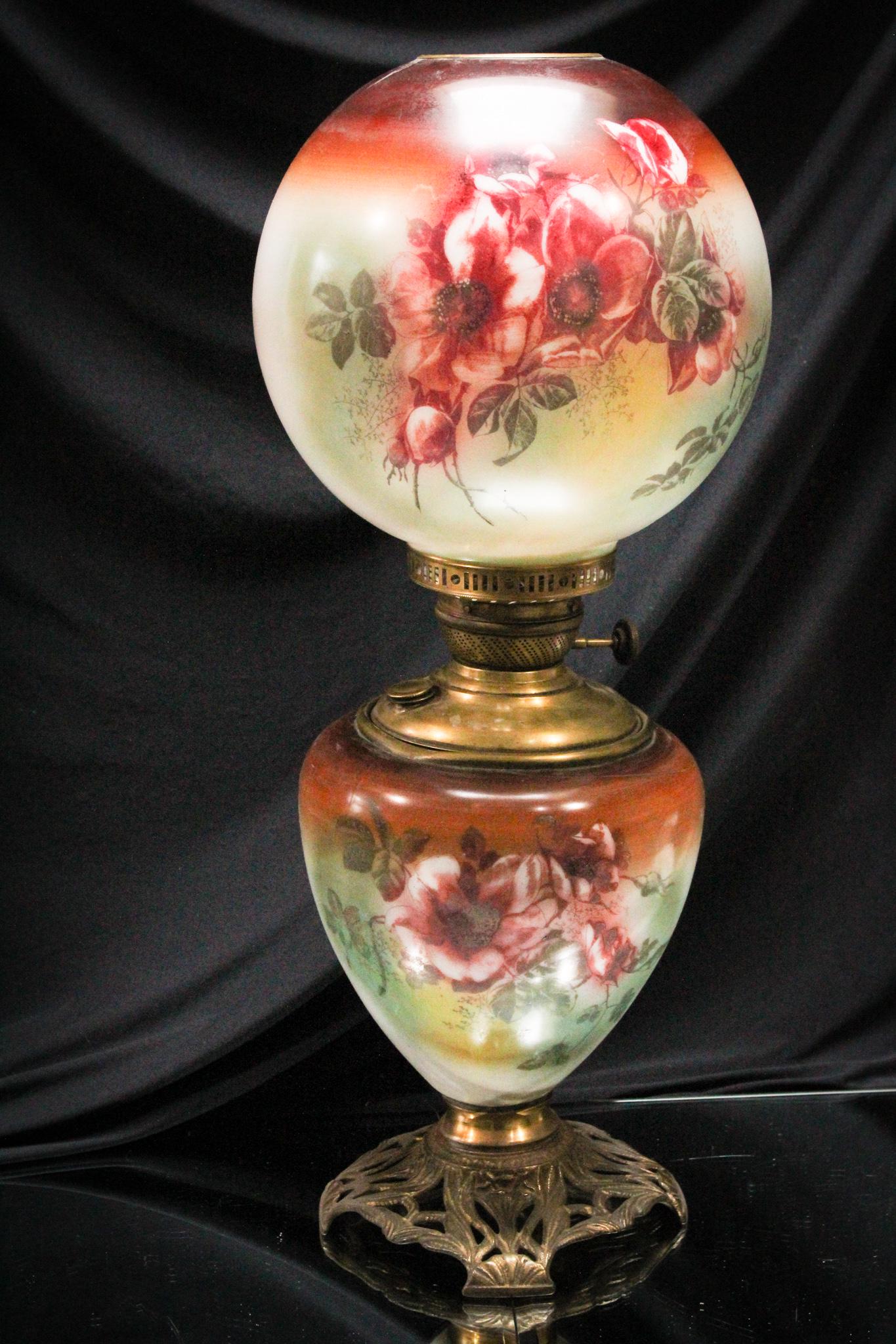 Victorian Gone With The Wind Parlor Lamp (1 of 9)