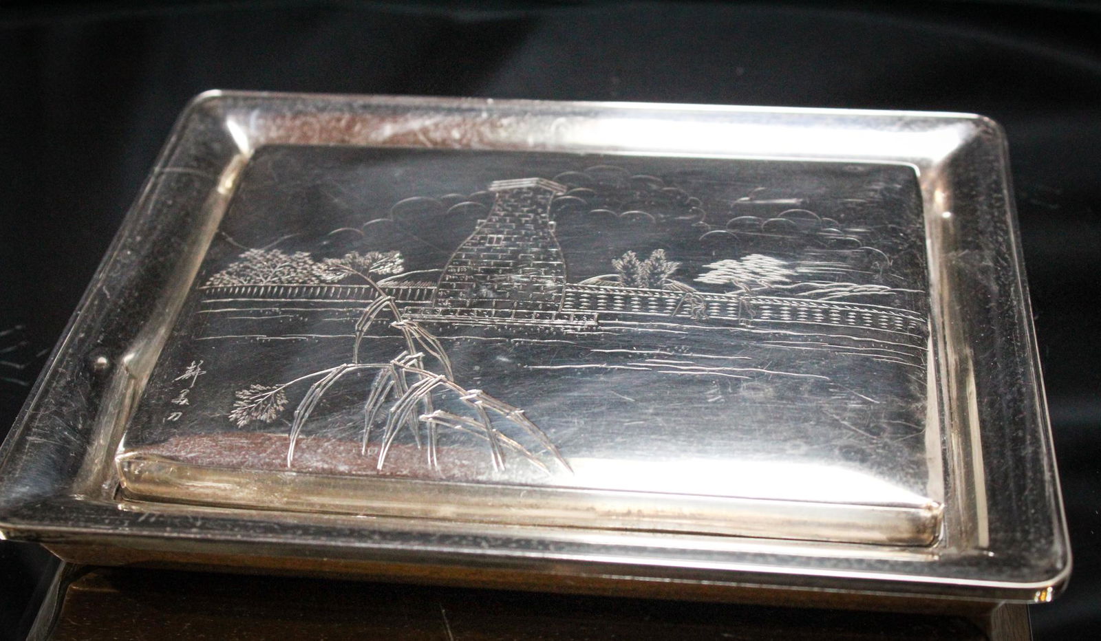 Oriental Sterling Silver Rice Paper Box (1 of 8)