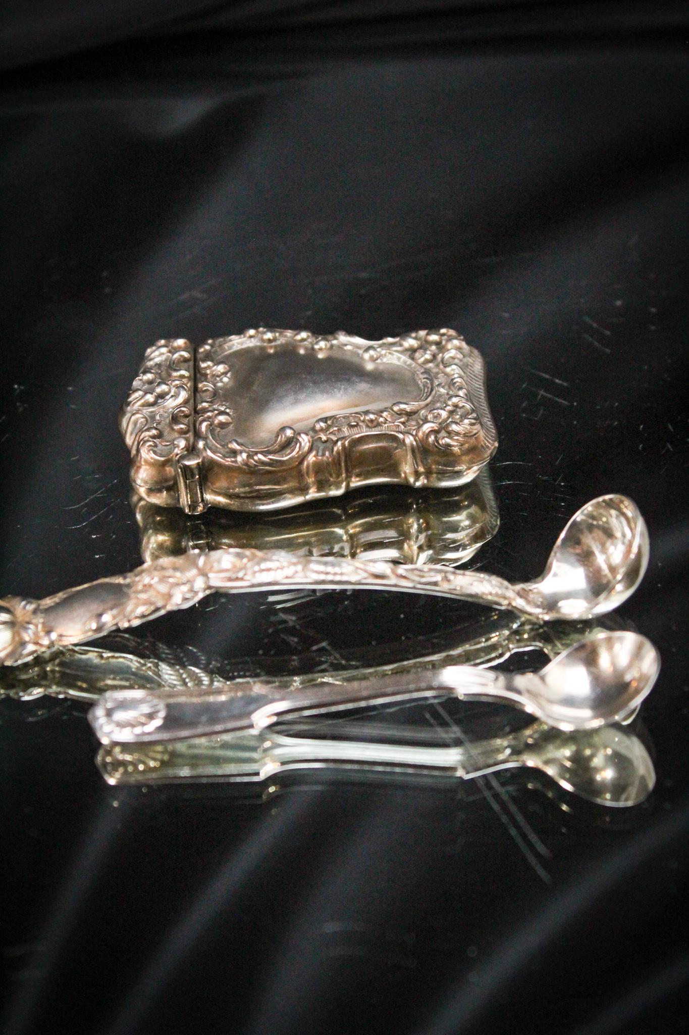 Lot of Sterling Silver, Match safe and Two Spoons (1 of 5)