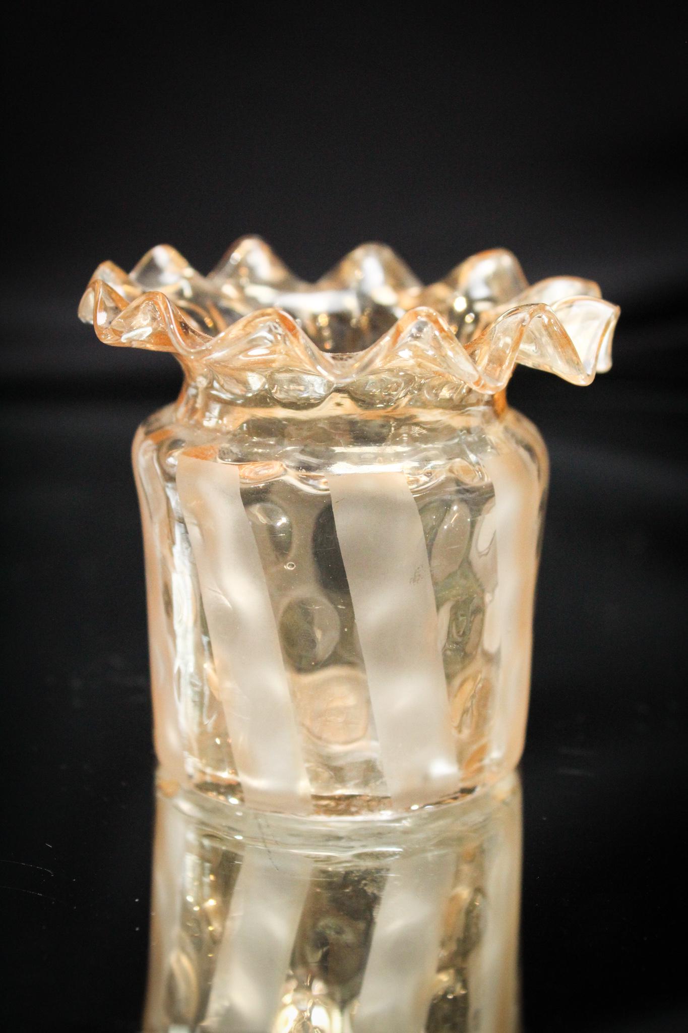 Victorian Pomona Ruffled Stripe Toothpick Holder (1 of 3)