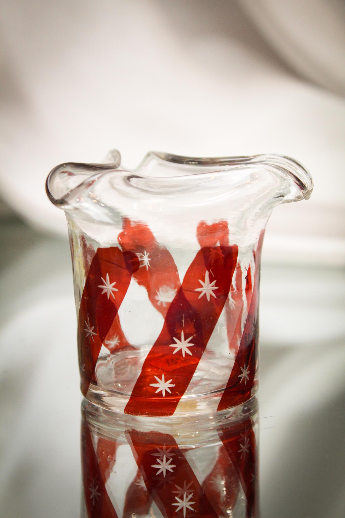 Rare Ruby Stained Victorian Toothpick Holder (1 of 3)