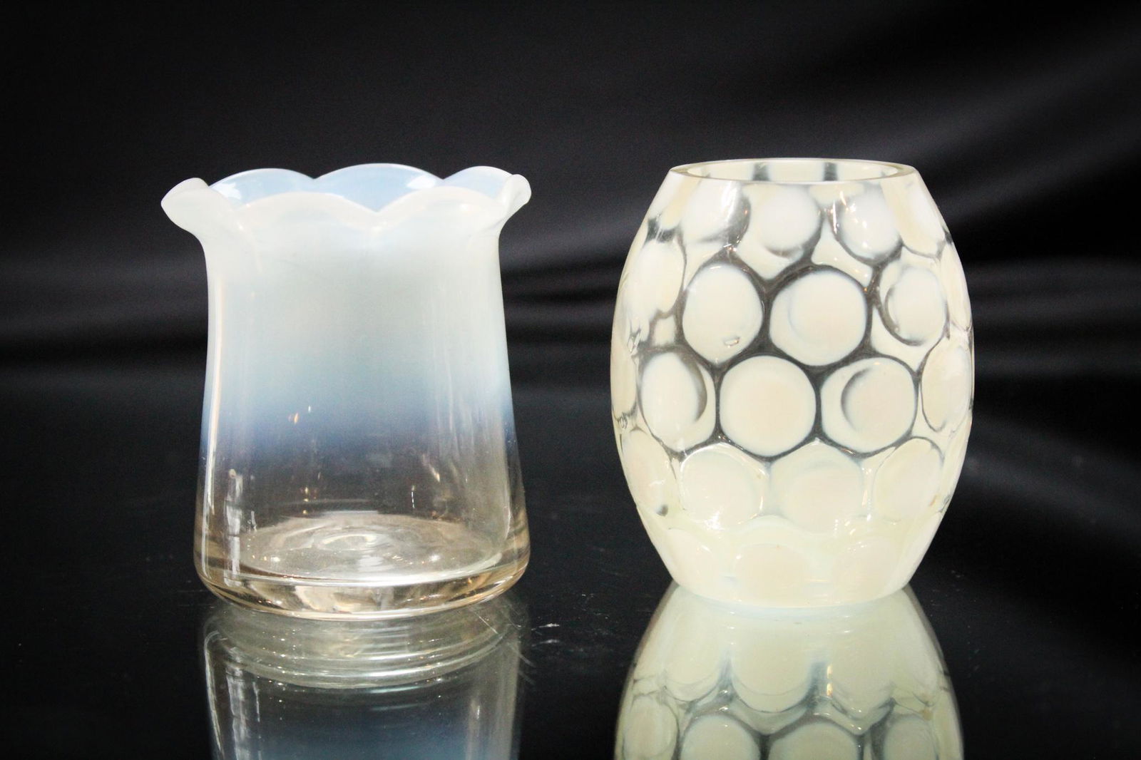 2 pc Lot Victorian Opalescent Toothpick Holders (1 of 4)