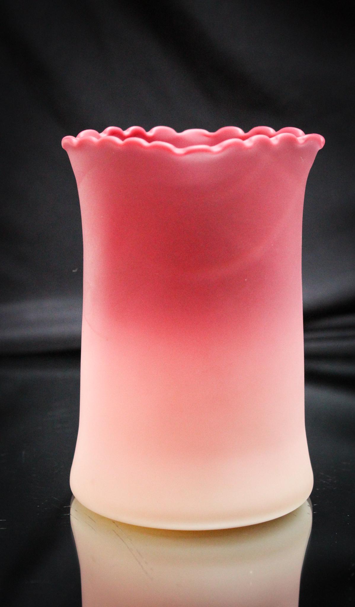 New England Victorian Glass Peachblow Satin Spooner (1 of 3)