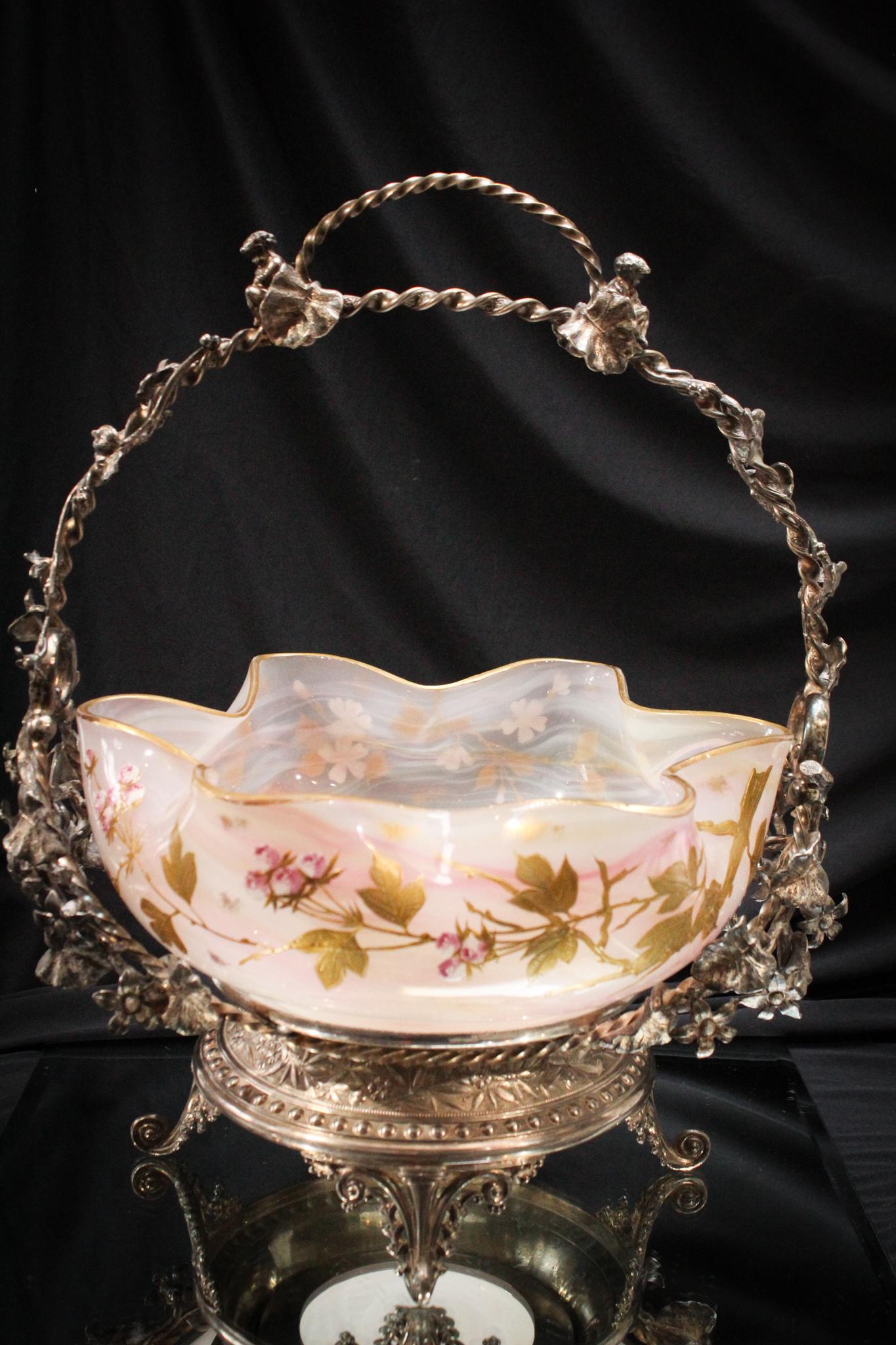 Incredible Brides Basket & Spatter Glass decorated Bowl (1 of 14)