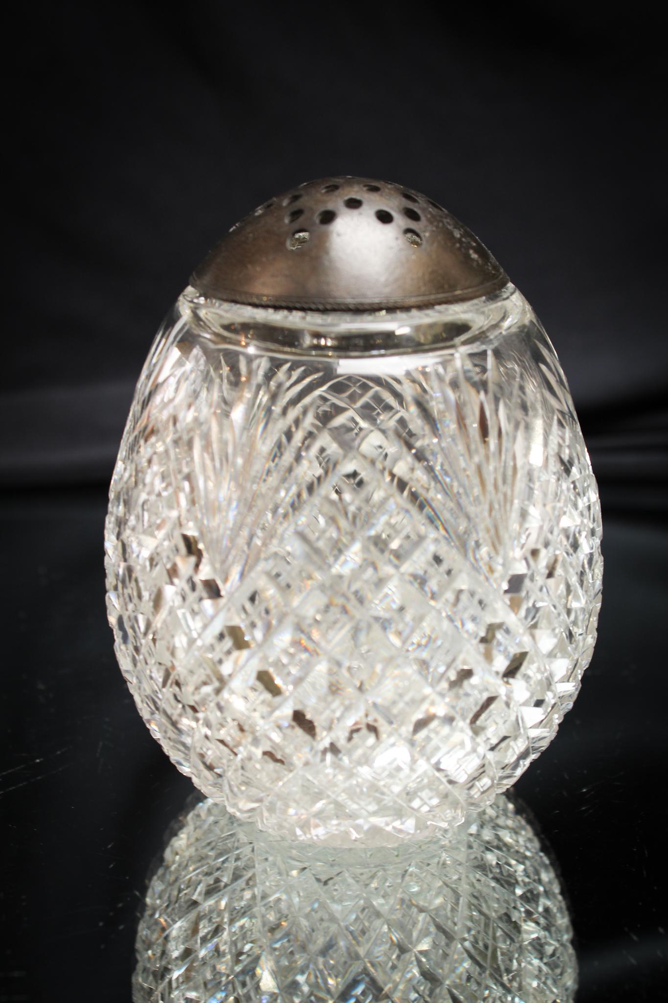 Mt. Washington Cut Glass Egg Victorian Sugar Shaker (1 of 4)