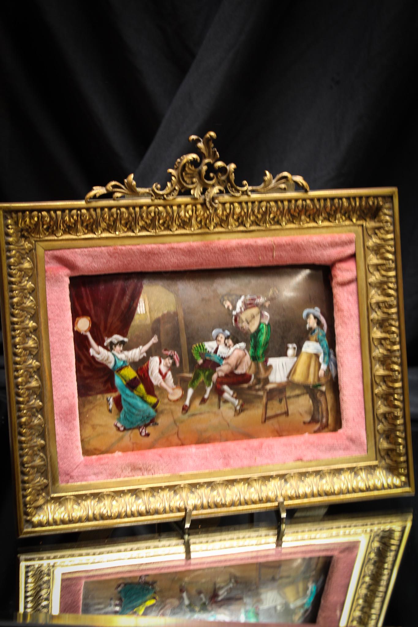 Victorian Reval Enamel on Copper Picture (1 of 7)