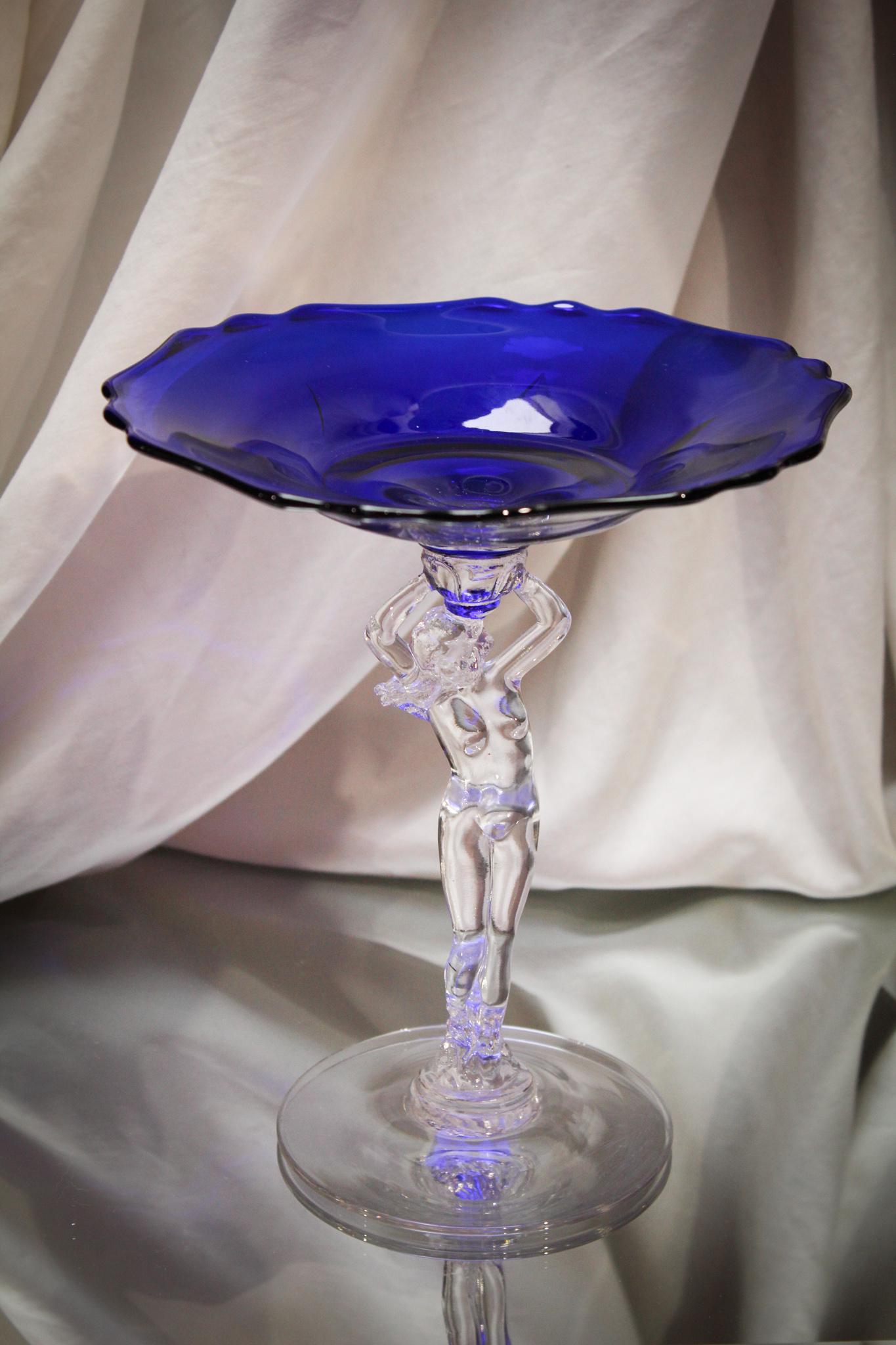 Cambridge Glass Royal Blue Cobalt Compote (1 of 5)