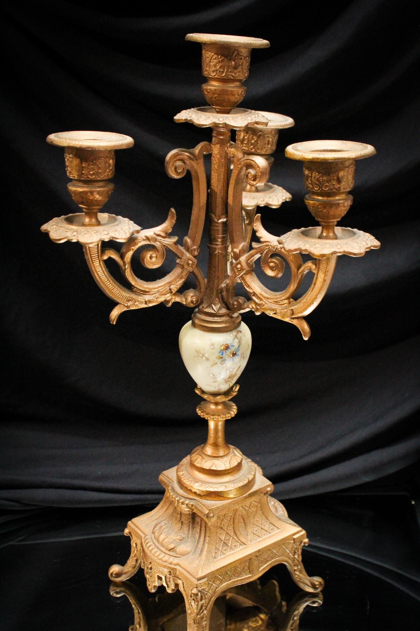 Scarce Wavecrest Gilt Ormulu Candleabra (1 of 8)