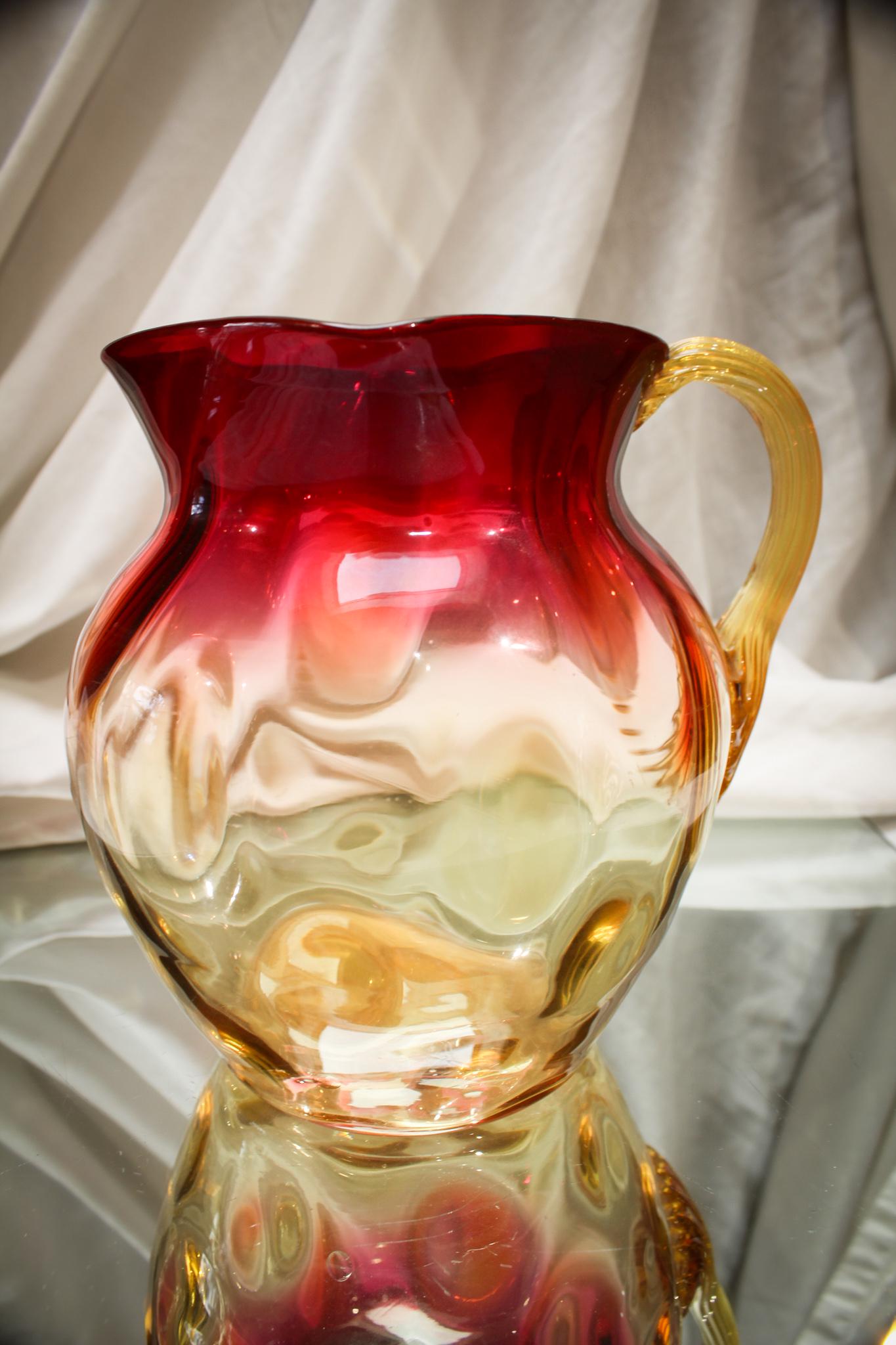 Victorian Amberina Glass Pitcher (1 of 6)