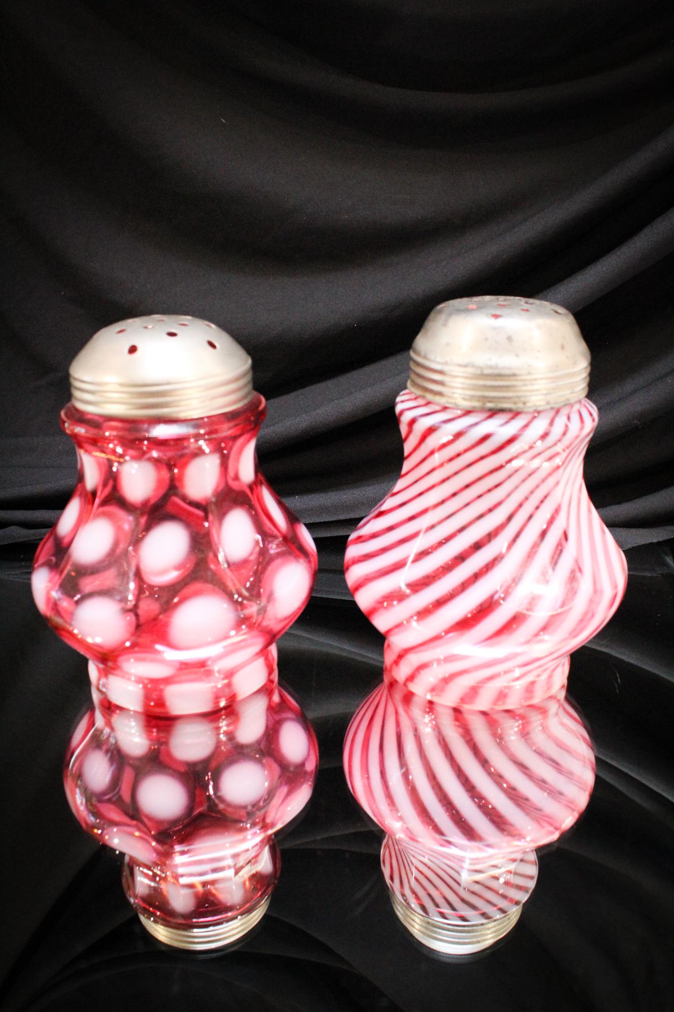 2 pc. Lot Fenton L. G. Wright Glass Sugar Shakers (1 of 6)