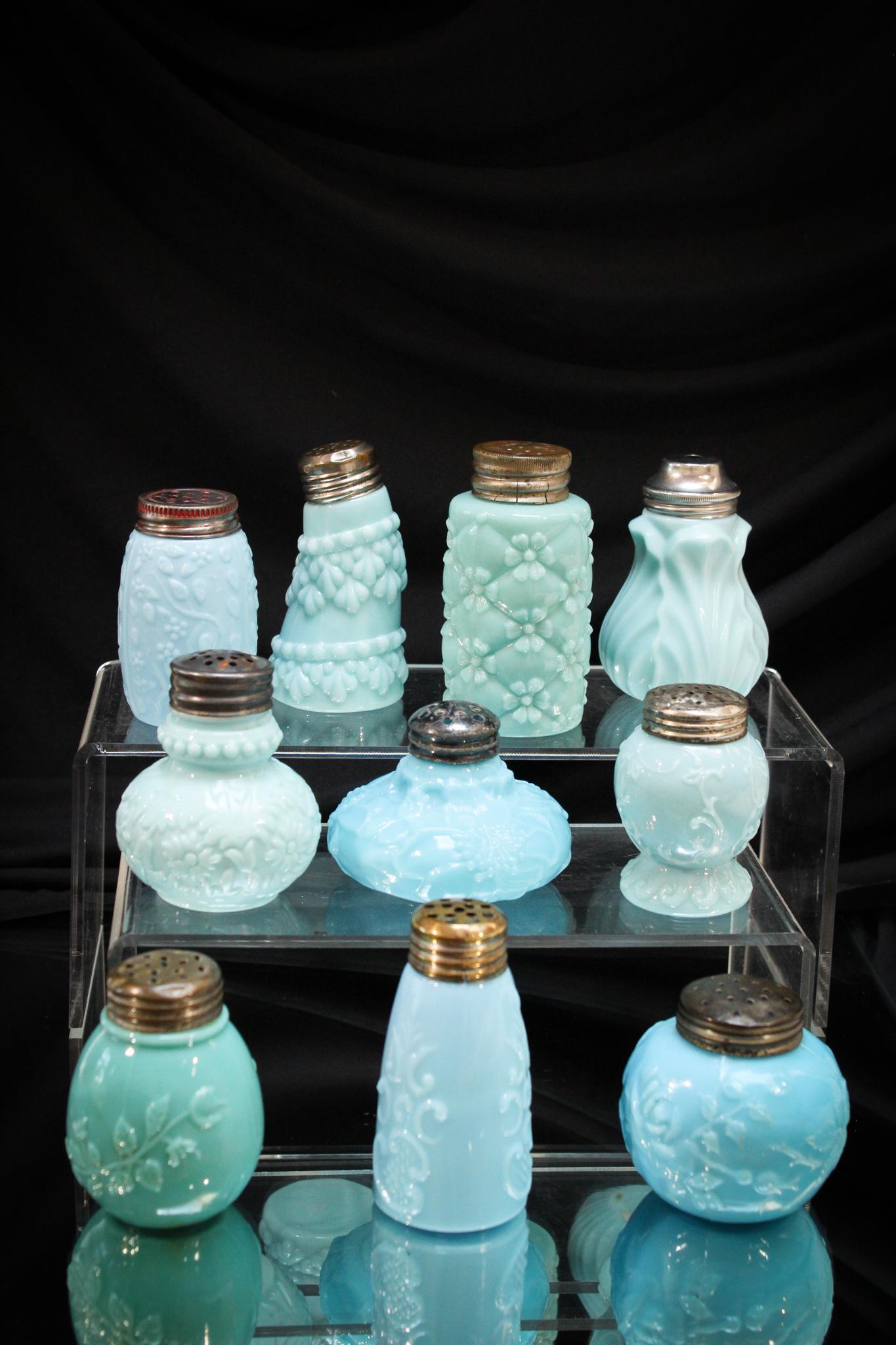 10 pc. Lot Victorian Glass Salt Shakers (1 of 5)