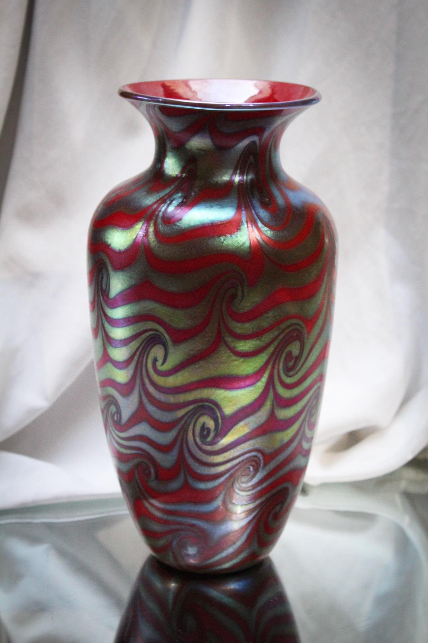 Attributed to Vandermark Art Glass King Tut Vase (1 of 5)