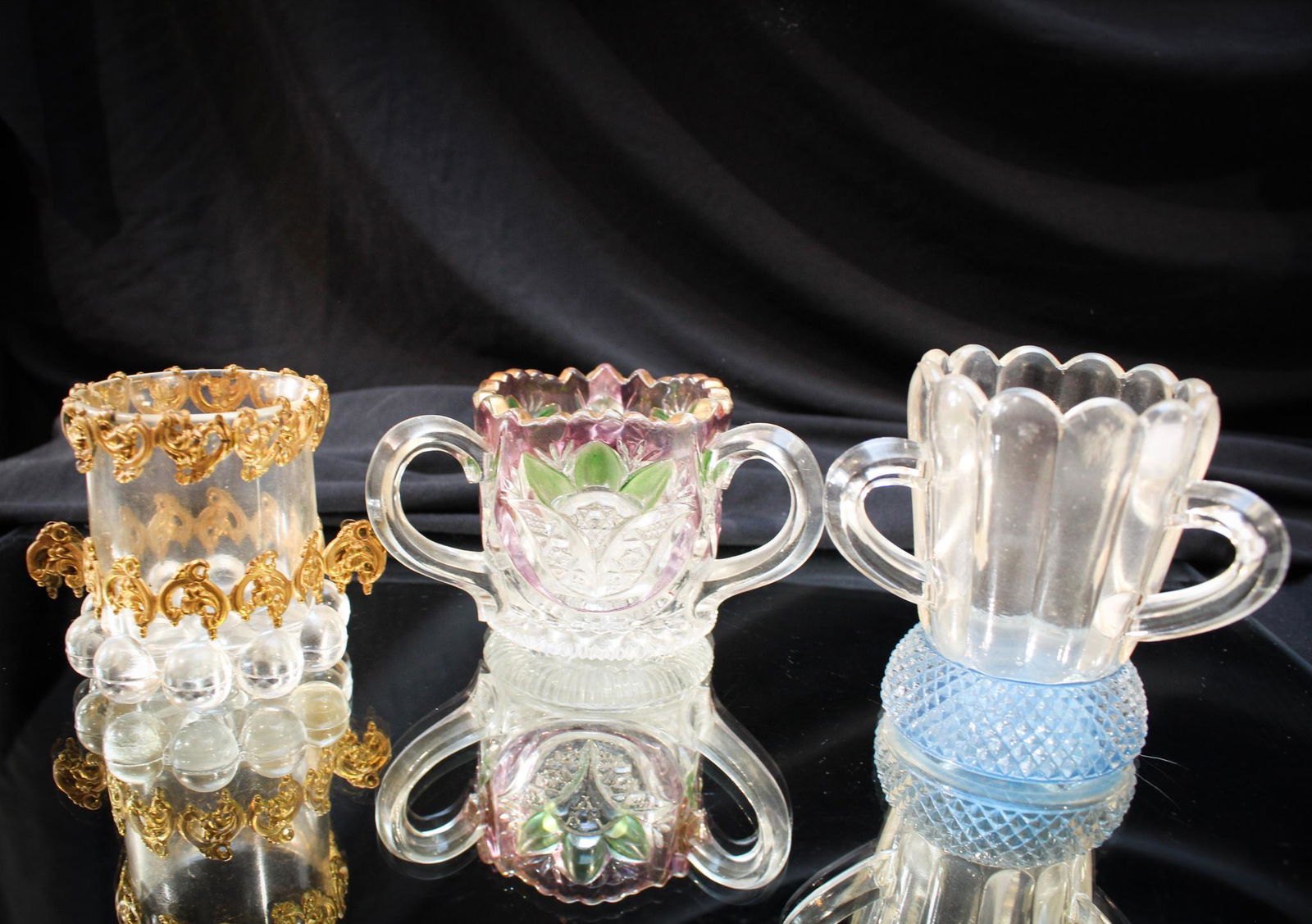 3 pc Lot Stained & More Victorian Toothpick Holders (1 of 5)