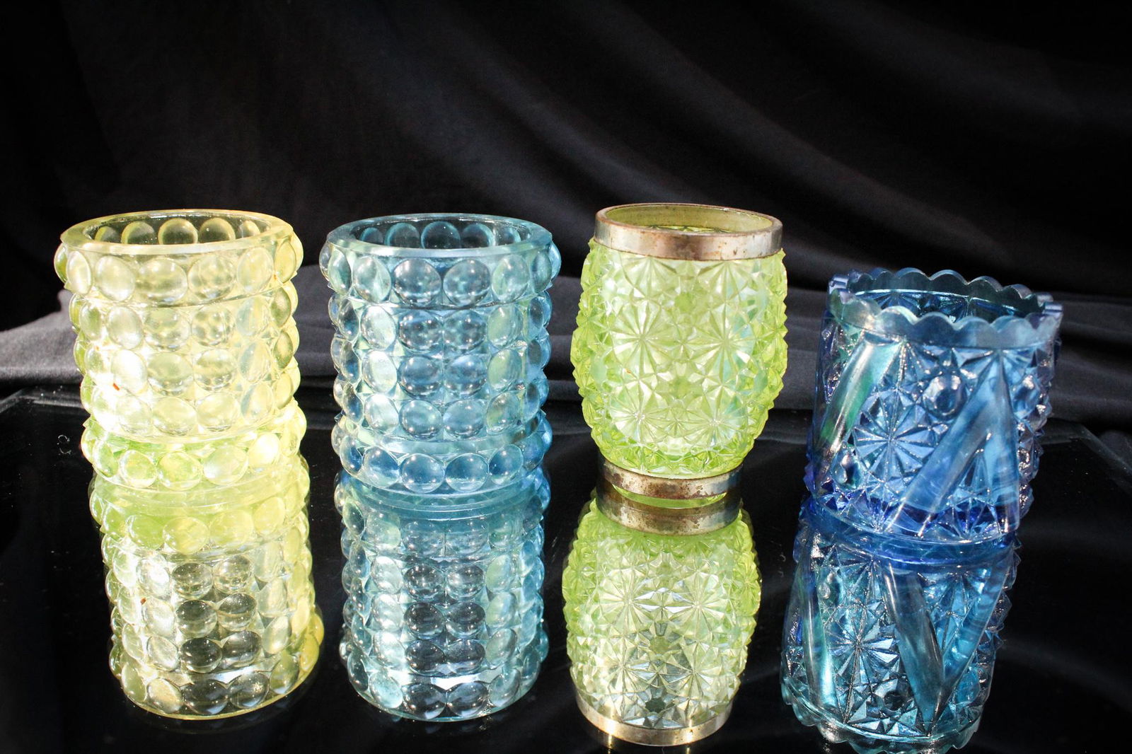 4 pc. Lot Victorian pattern glass Toothpick Holders (1 of 8)