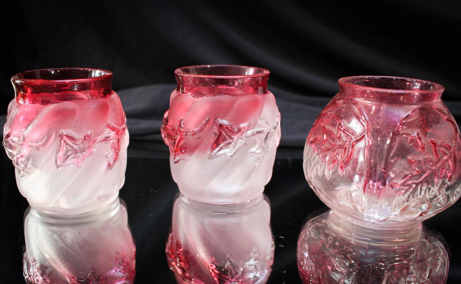 3 pc. Lot Northwood Rubina Victorian Toothpick Holders (1 of 5)