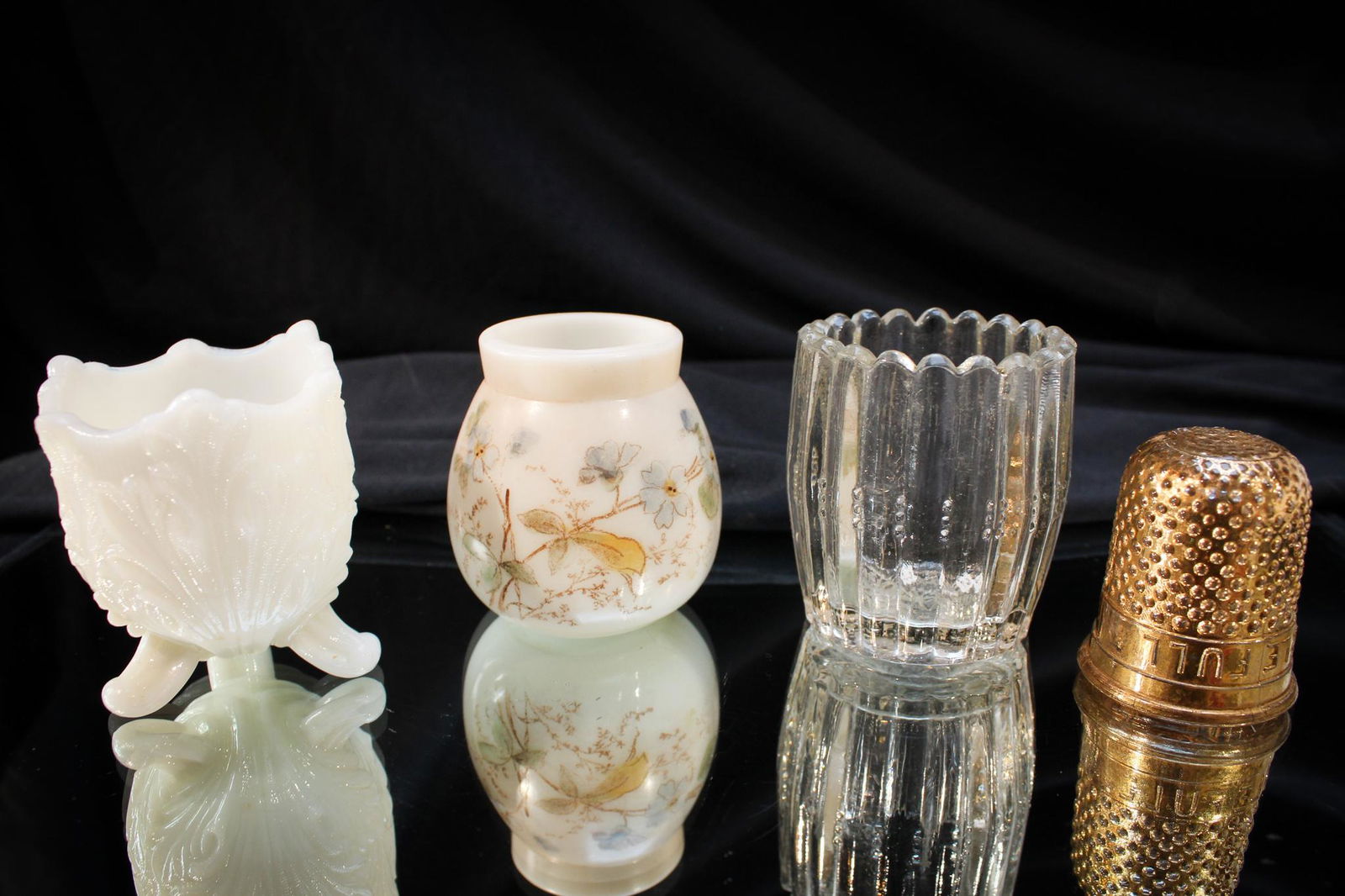 4 pc. Lot Victorian Glass Toothpick Holders (1 of 6)