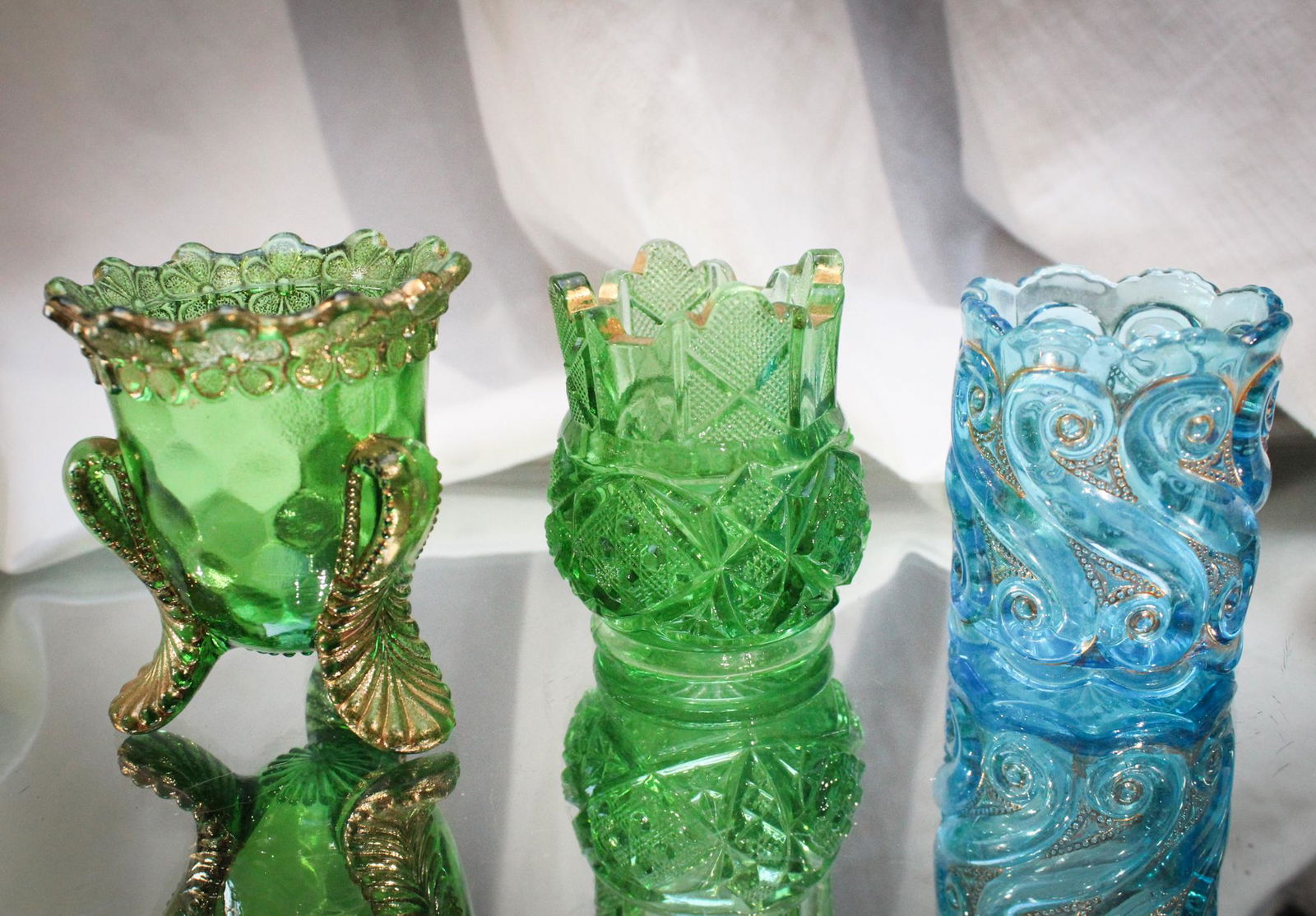 3 pc. Lot Victorian Glass Toothpick Holders (1 of 5)