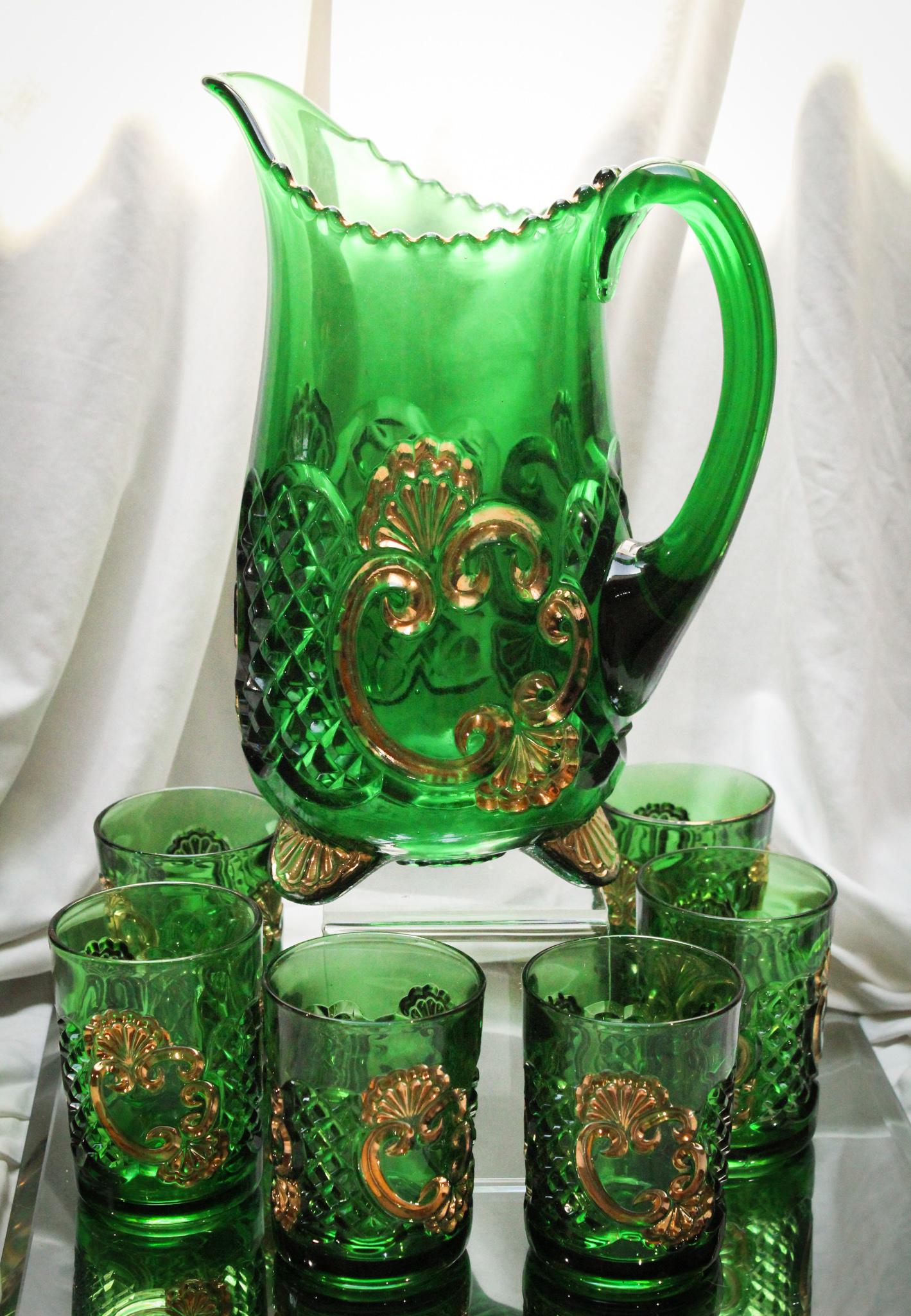 Victorian Riverside Croesus Glass 7 pc. Water Set (1 of 9)