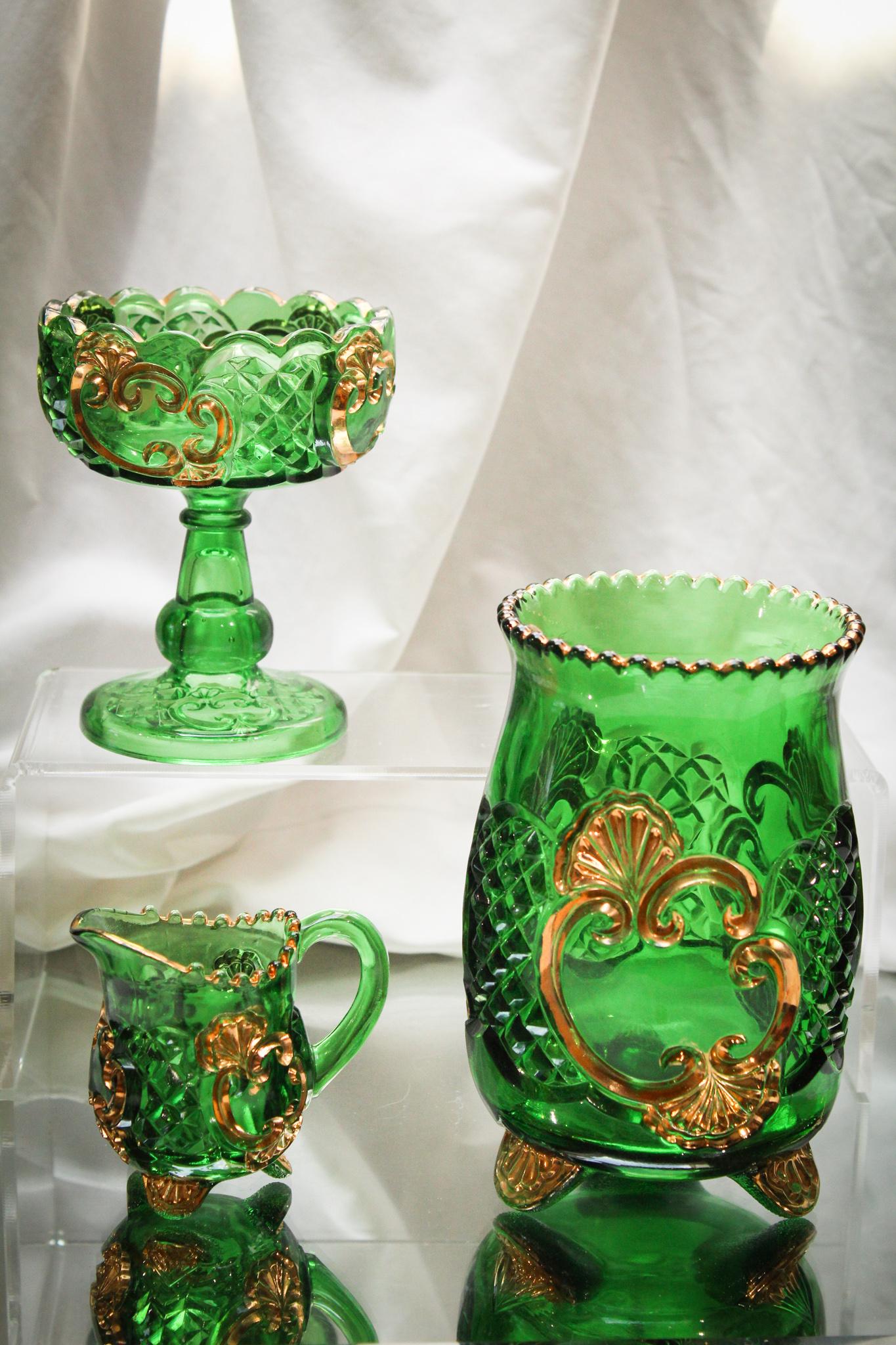 Victorian Riverside Glass Croesus 3 pc. Lot (1 of 6)