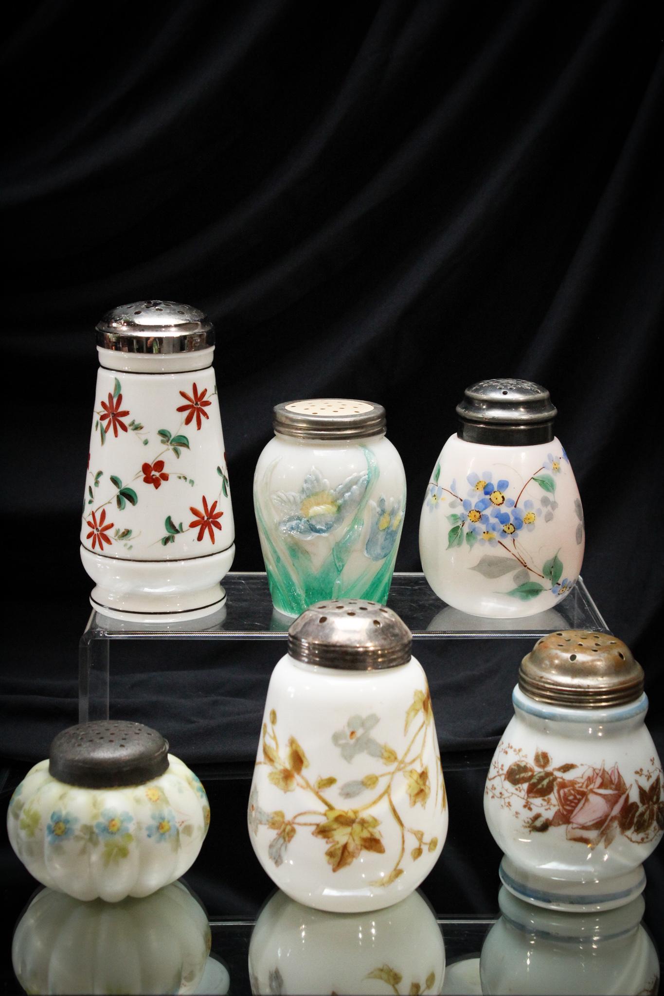 6 pc. Lot Victorian Glass Sugar Shakers (1 of 8)