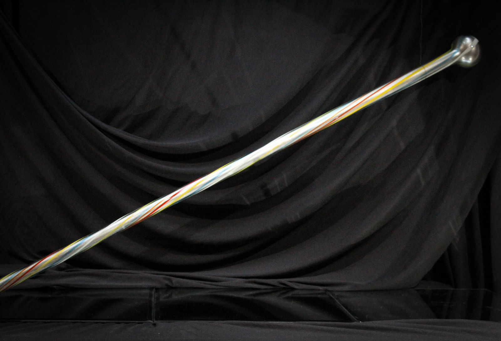 Victorian Rainbow Swirl 40" Glass Parade Cane (1 of 9)