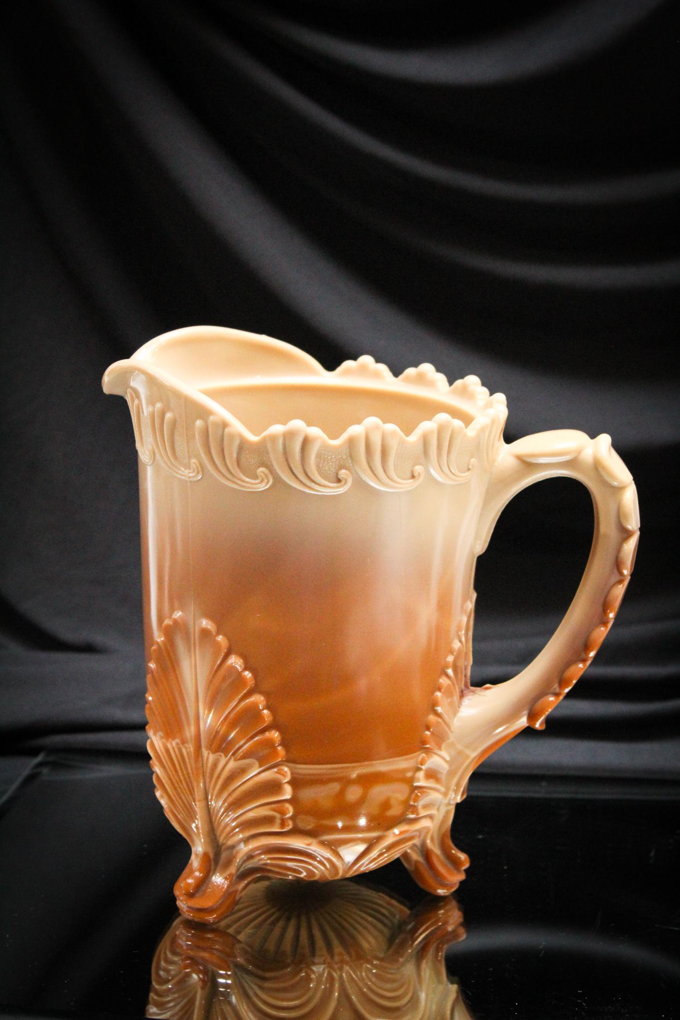 Chocolate Greentown Victorian Glass Water Pitcher (1 of 5)