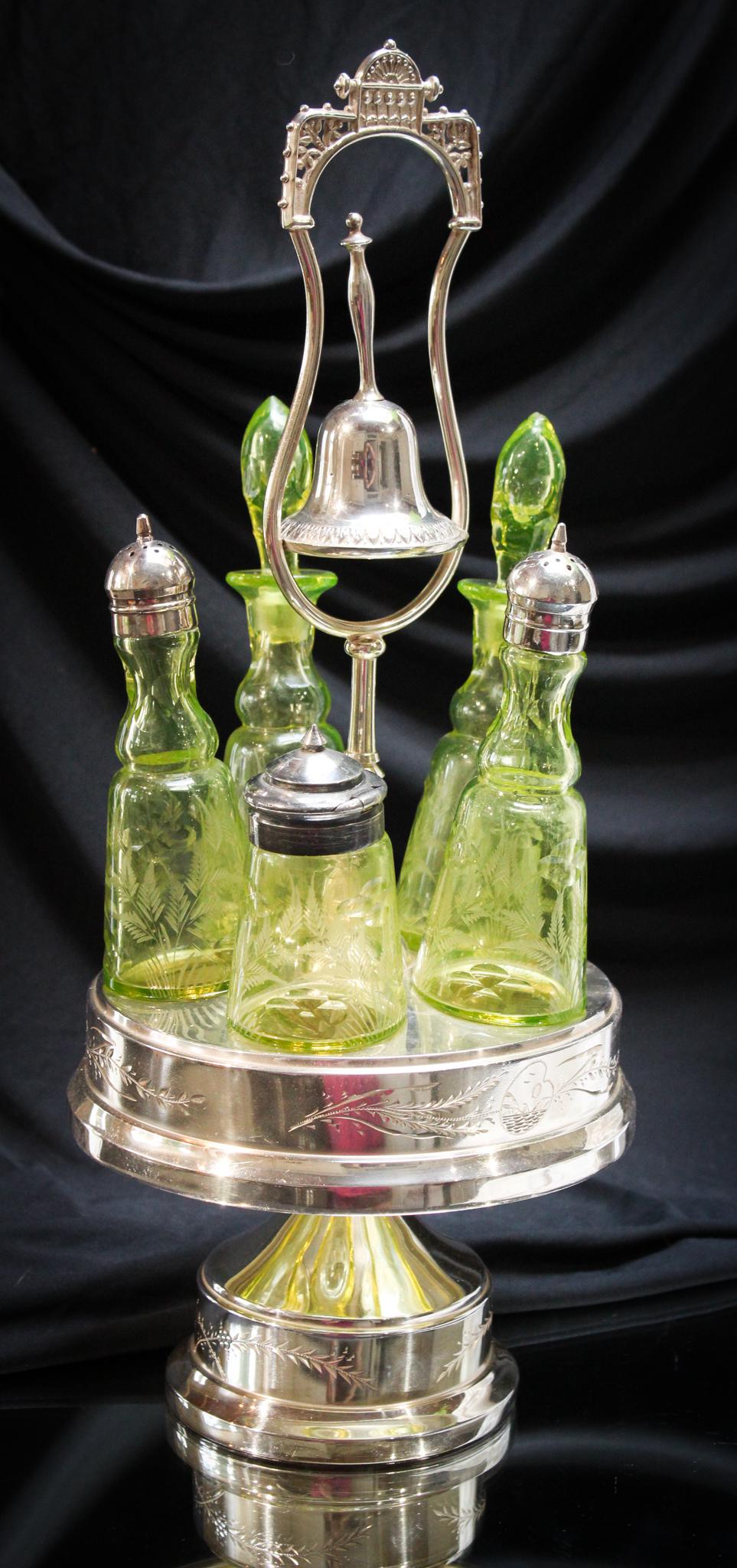 Amazing Vaseline Victorian Toronto Silverplate Condiment Castor (1 of 12)