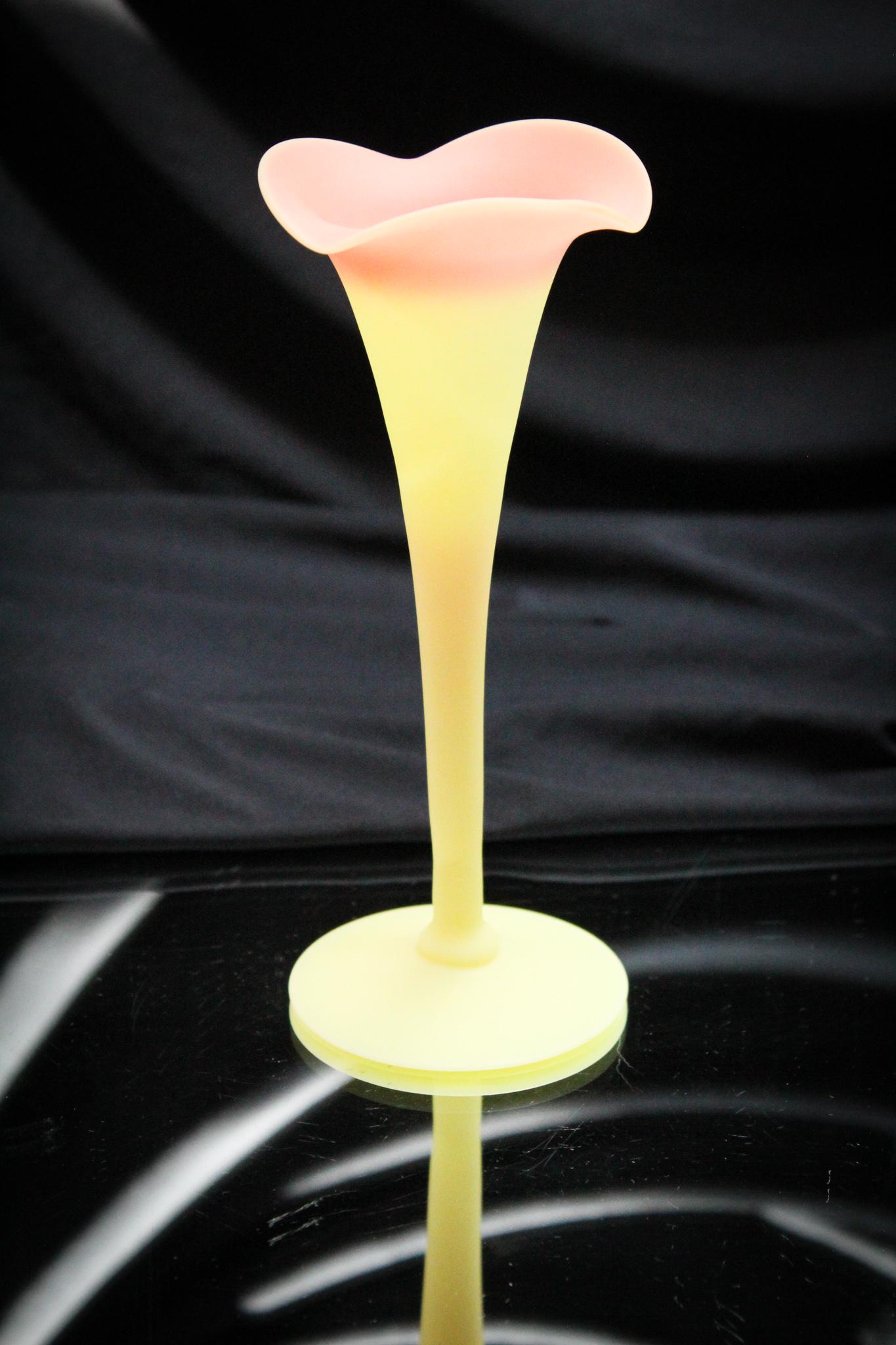 Mt. Washington Victorian Glass 7" Lily Vase: These are always nice and easily fit in the most tight of cabinet spaces. This sweetheart measures 7" tall and has great shaded coloring as you would expect.