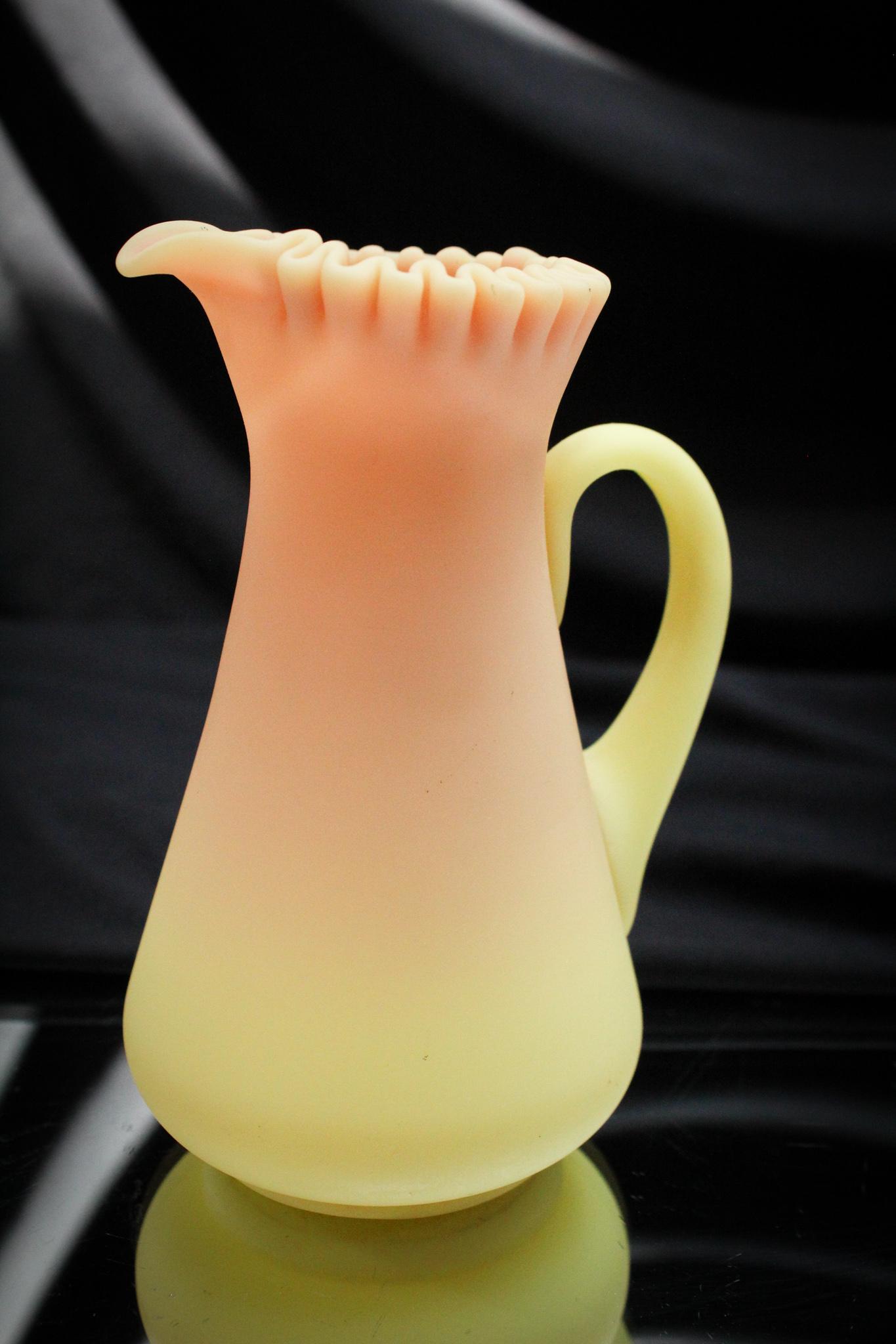 Mt. Washington Burmese Victorian Glass Creamer (1 of 5)