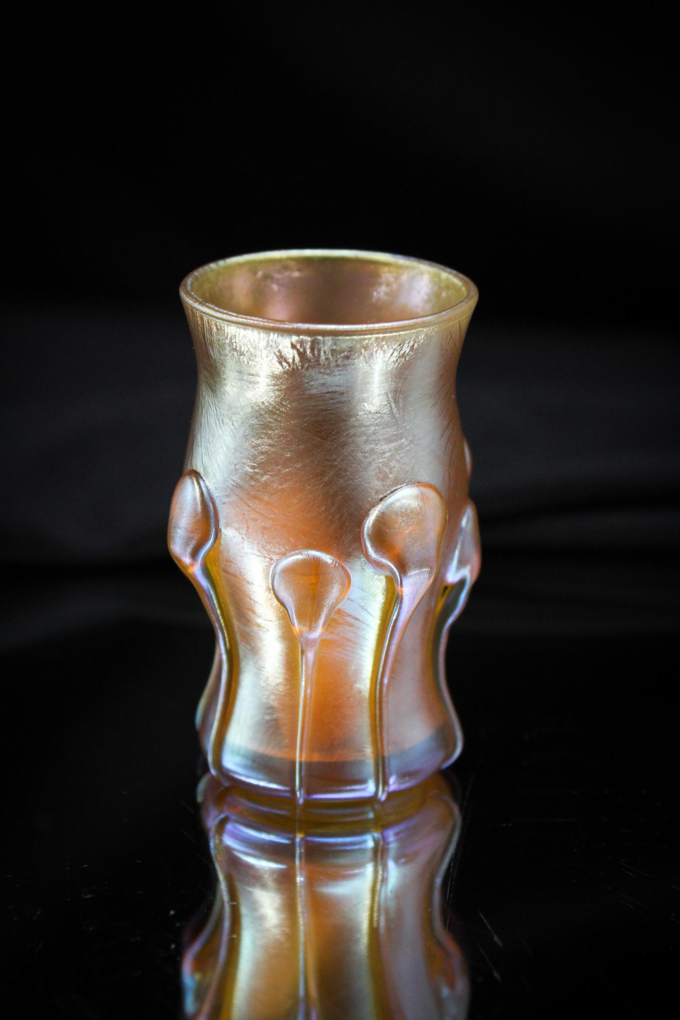 Tiffany Gold Favrille Glass Tadpole Toothpick Holder (1 of 5)