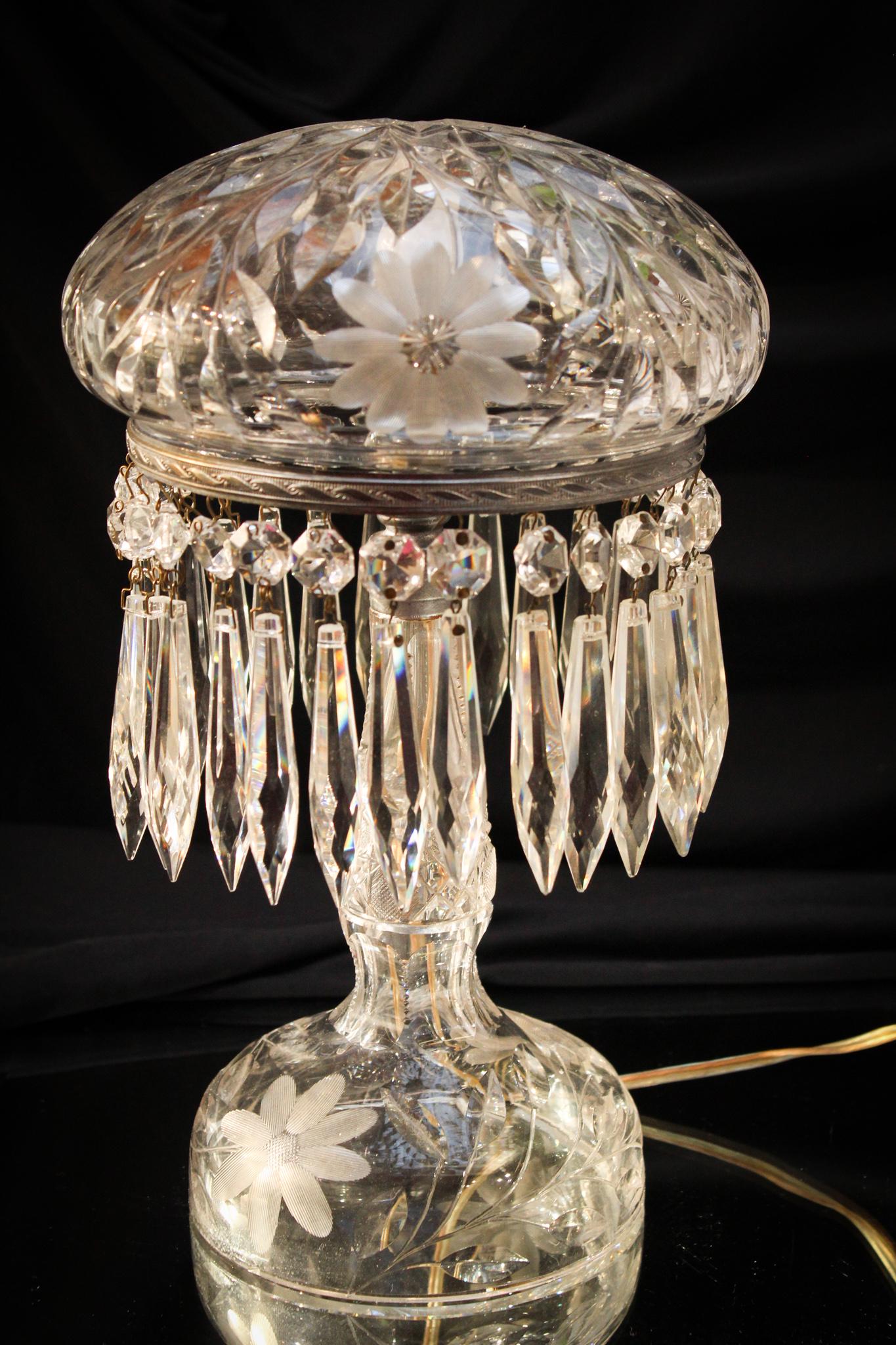 ABCG American Brilliant Cut Glass Pairpoint Boudoir Lamp (1 of 9)