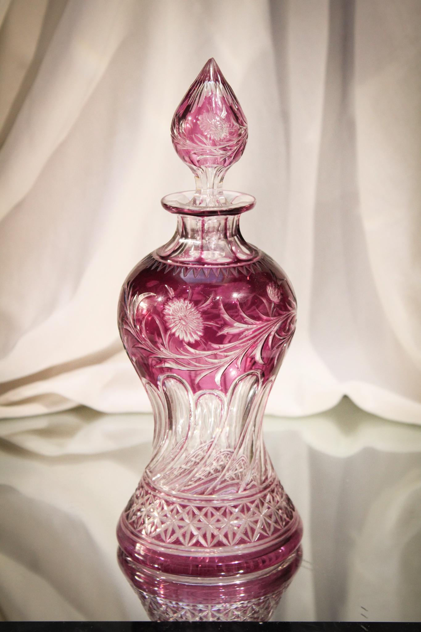 Stevens & Williams Amythest Brilliant Cut to Cear Cologne (1 of 7)