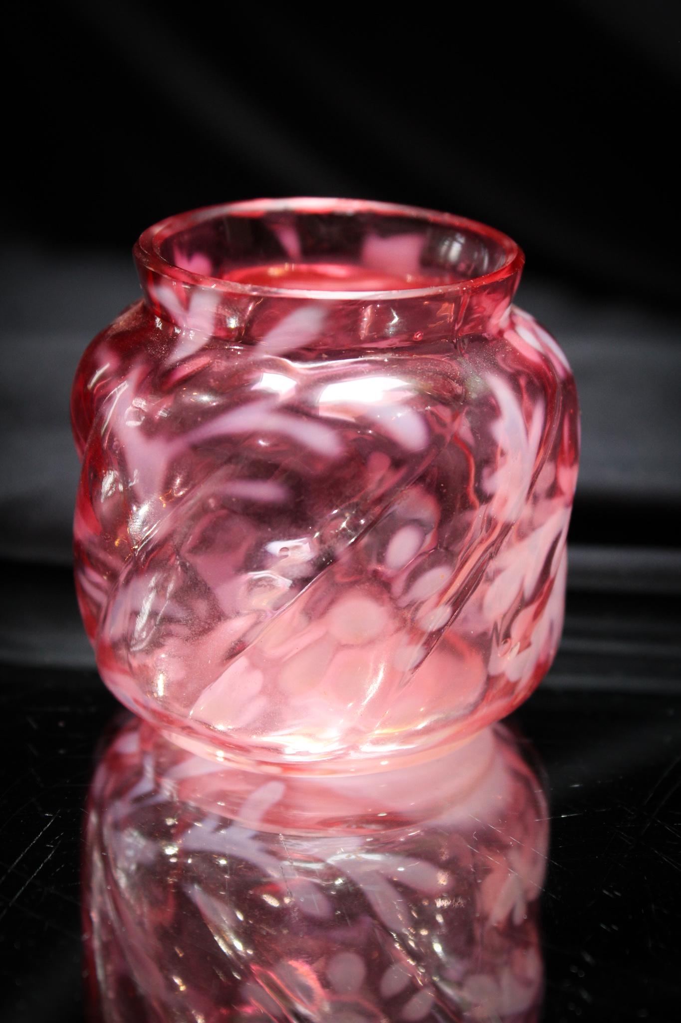 Rare Cranberry Opalescent Northwood Toothpick Holder (1 of 4)