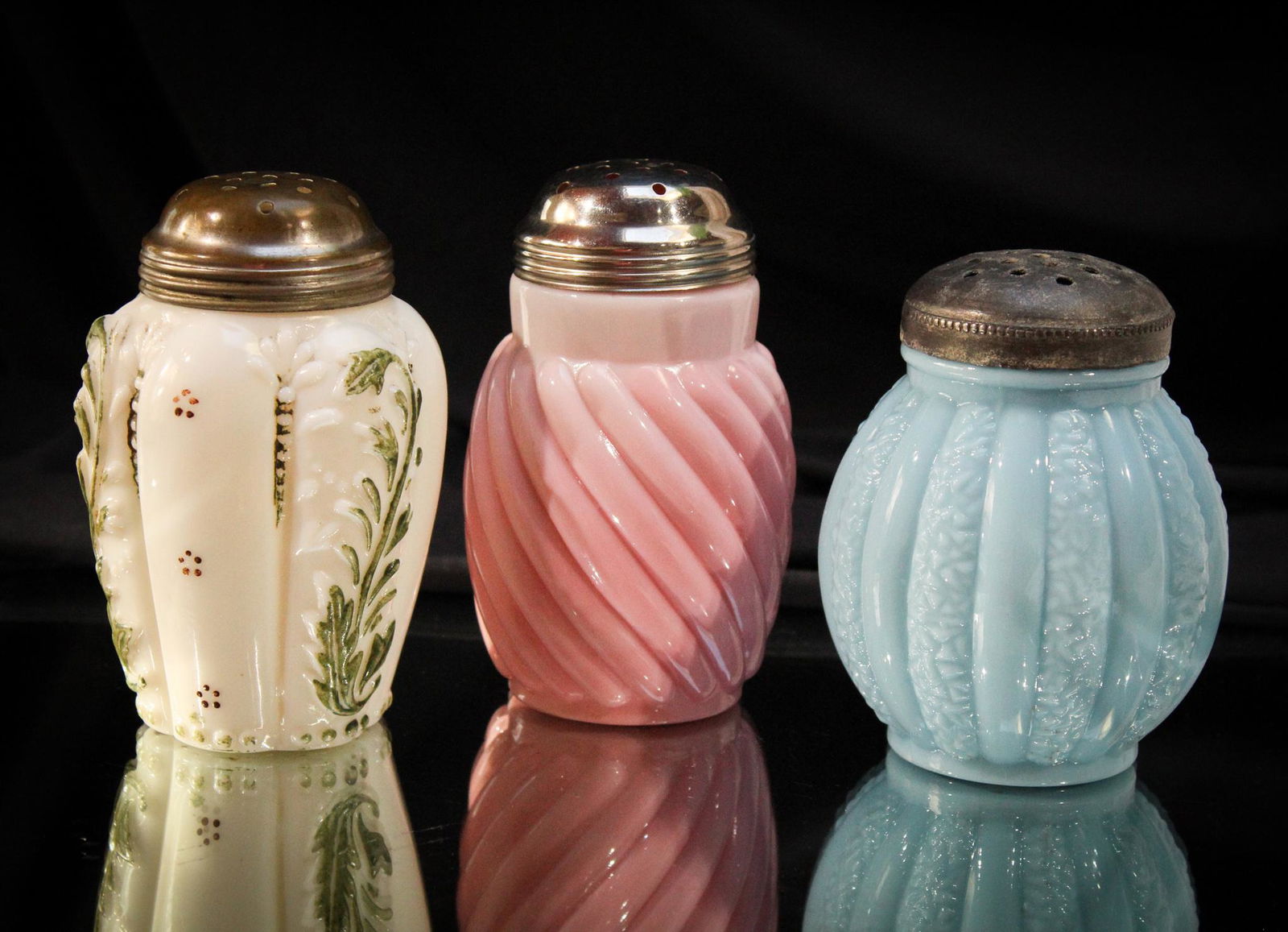 3 pc. Lot Victorian Glass Sugar Shakers (1 of 7)