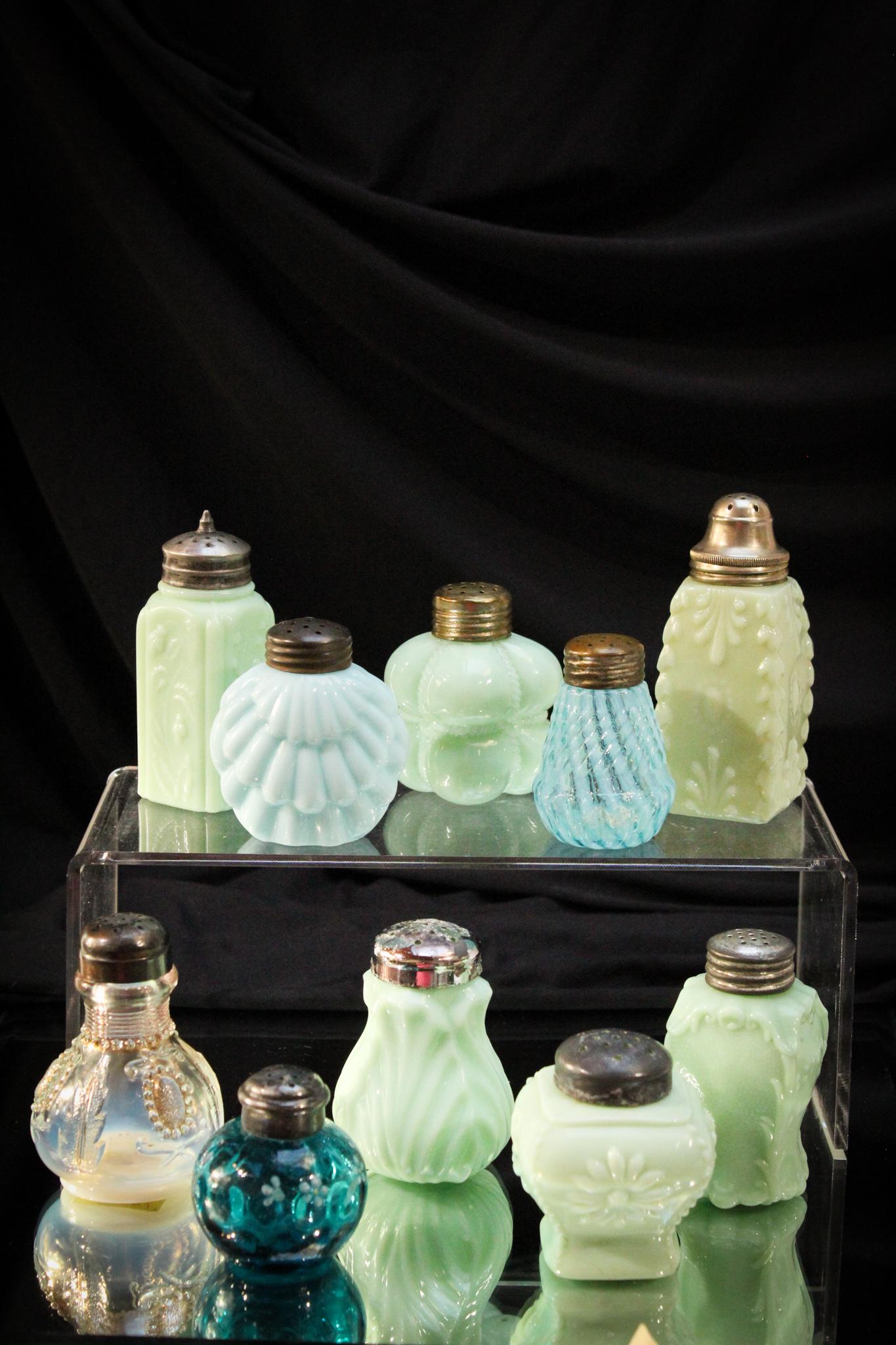 10 pc. Lot Victorian Glass Salt Shakers (1 of 3)