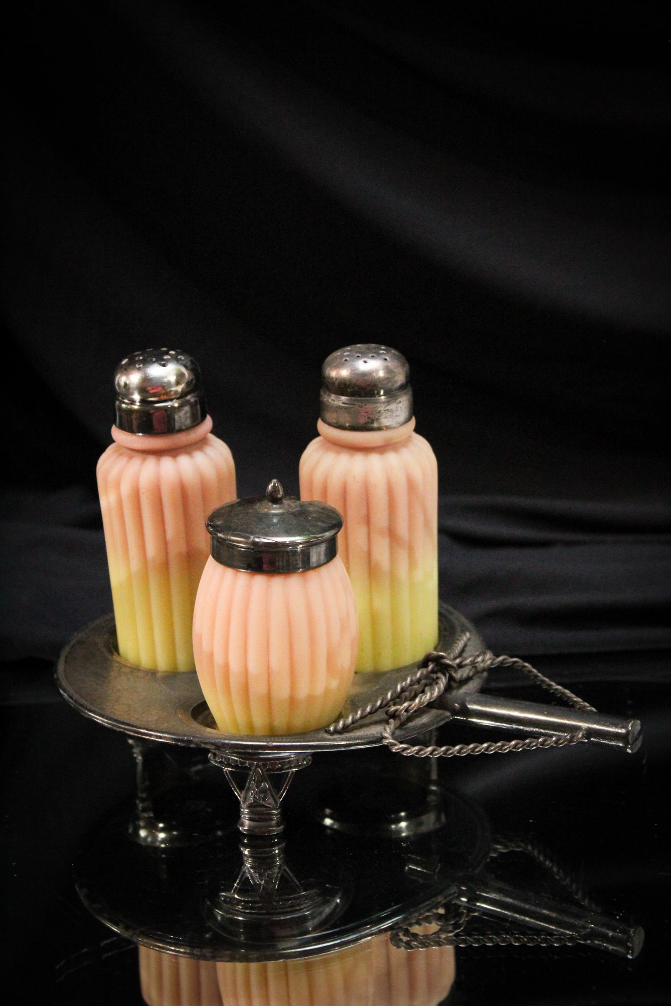 Mt. Washington Burmese Condiment on Japanese Fan Silverplate (1 of 6)