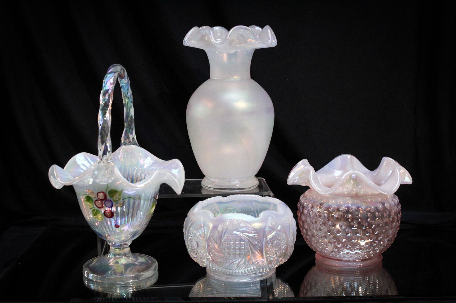 4 pc Lot Fenton Carnival Art Glass (1 of 12)