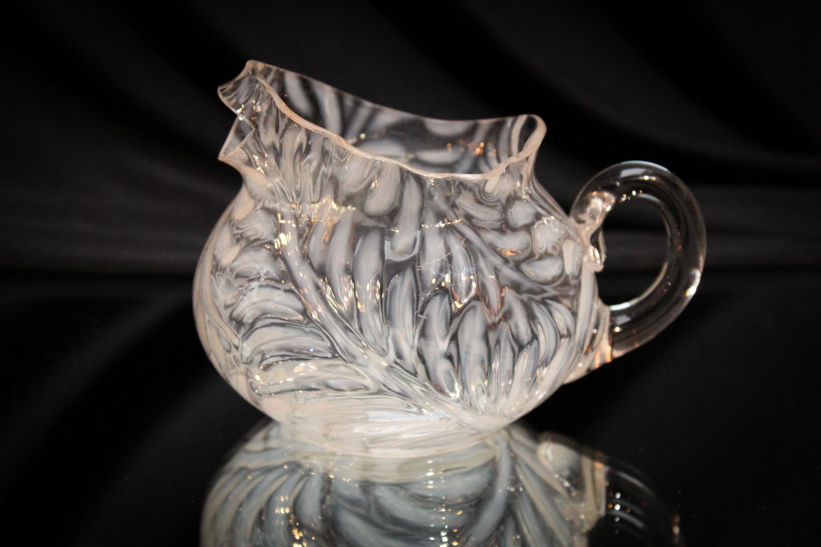 Victorian Opalescent Fern Rare Creamer (1 of 5)