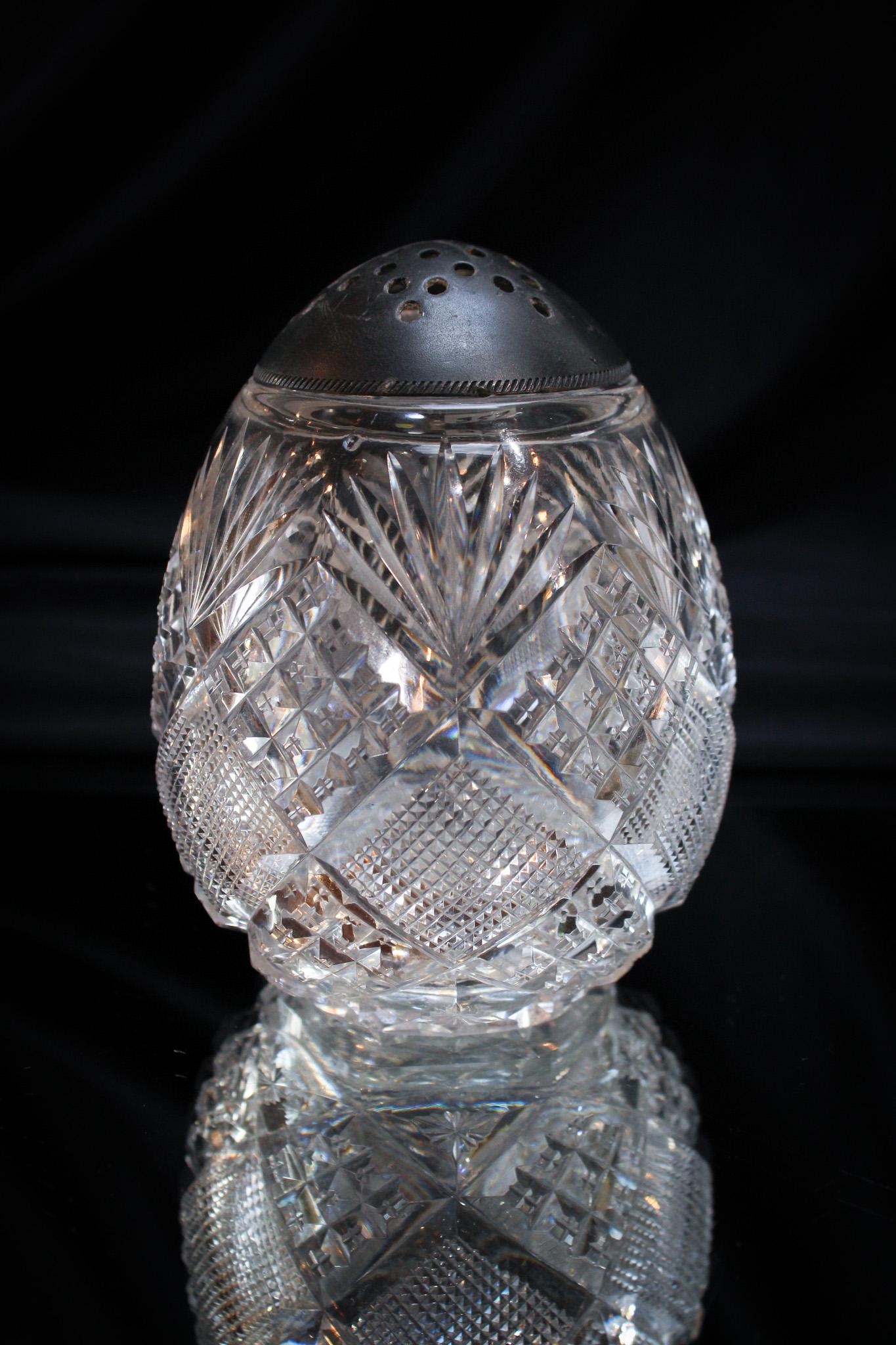 Mt. Washington Cut Glass Victorian Egg Sugar Shaker (1 of 5)