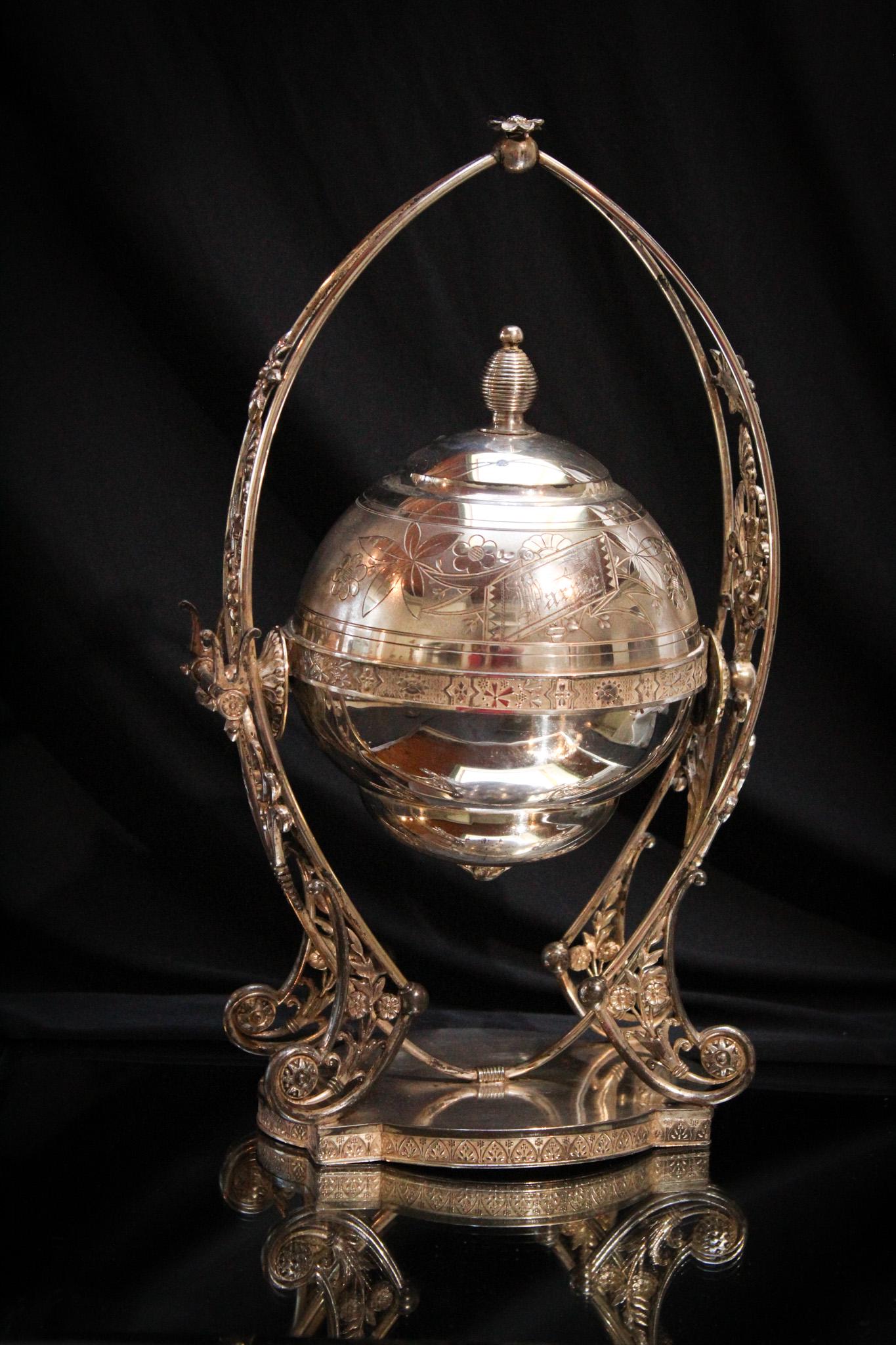 Victorian Simpson Hall Miller Silverplate Mechanical Butter (1 of 9)