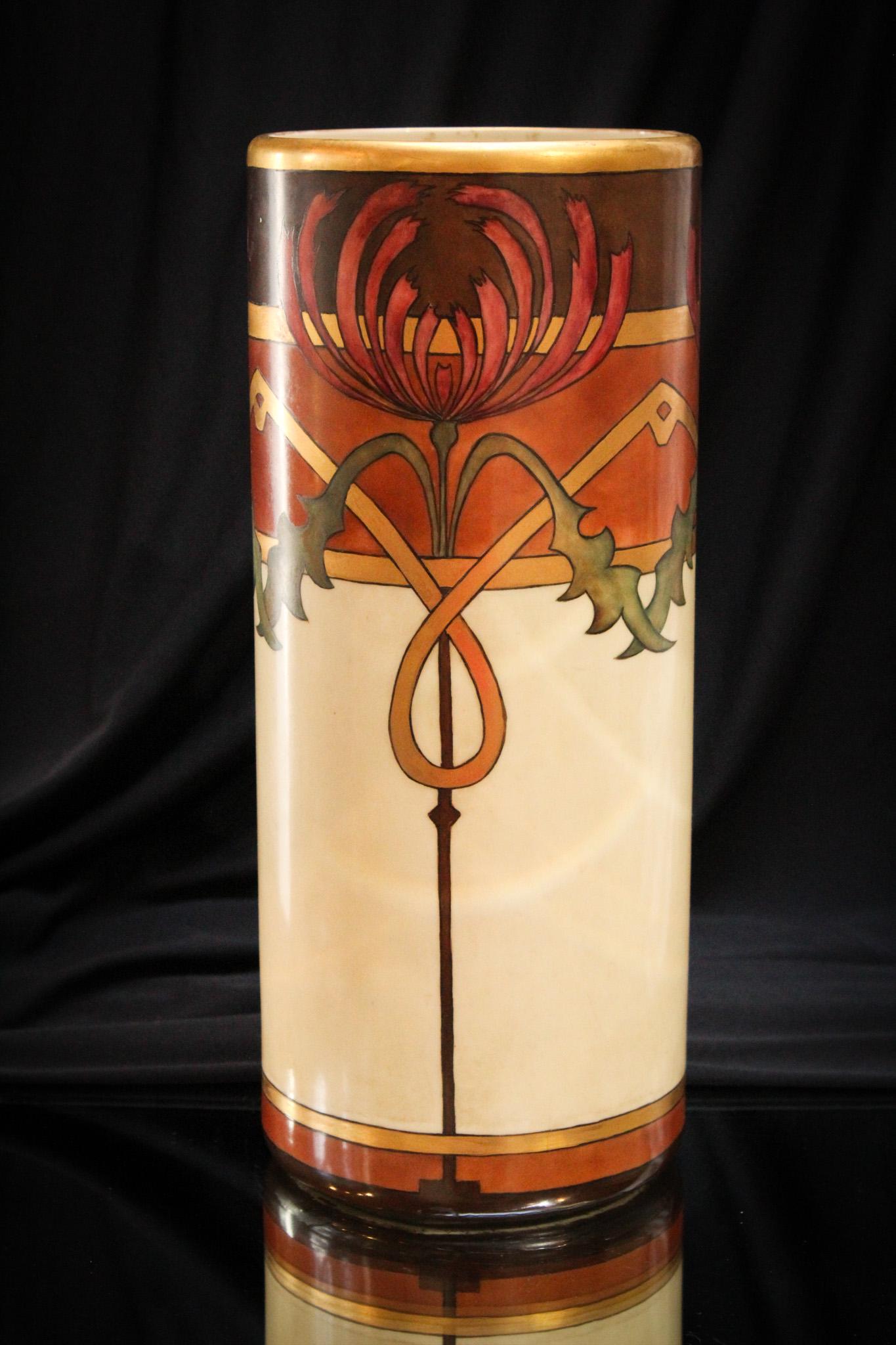 Willets Beleek Art Nouveau Hand Painted Porcelain Vase (1 of 6)