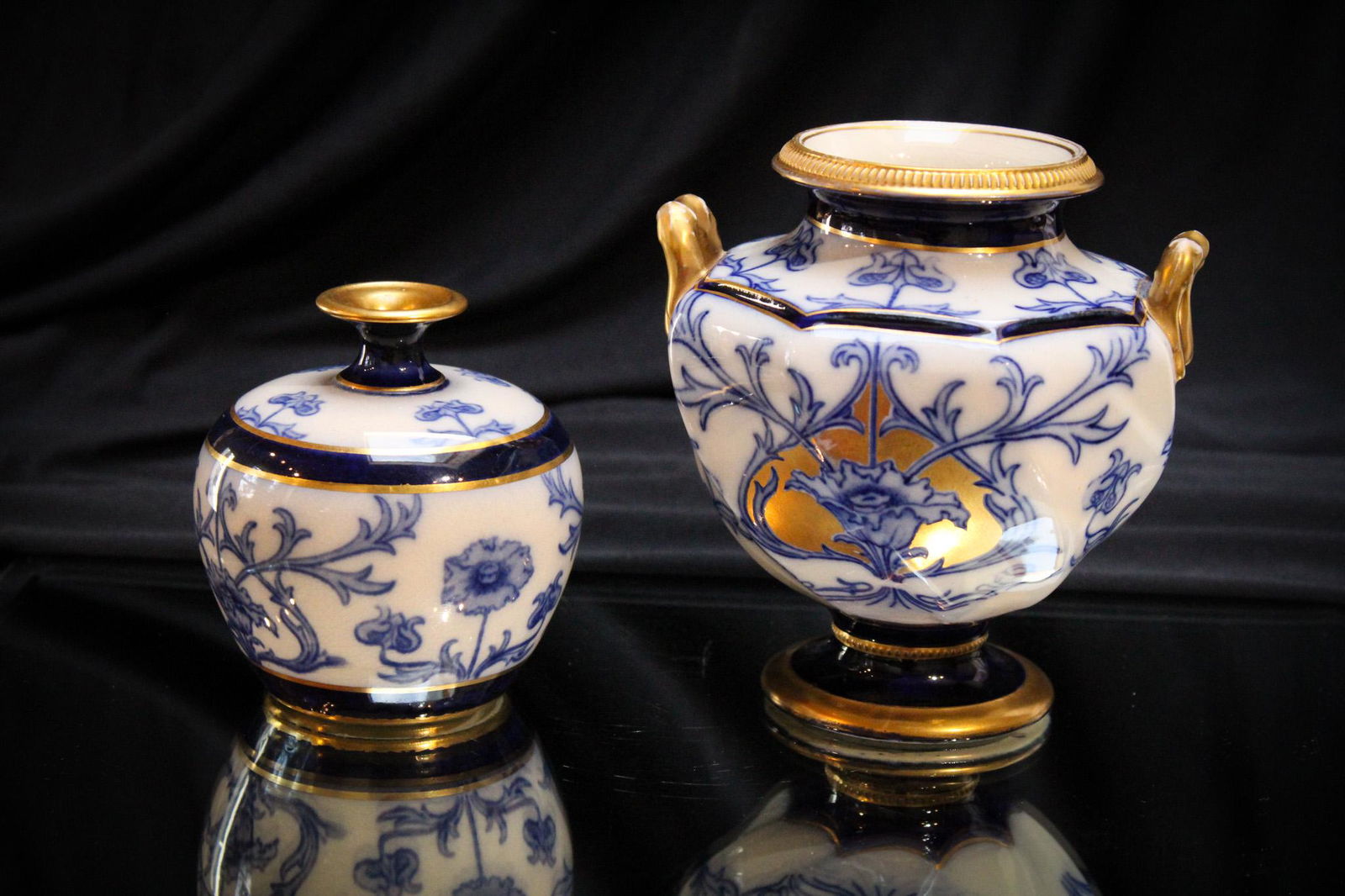 2 pc Lot Moorcroft MacIntyre Blue Florals Vases (1 of 8)