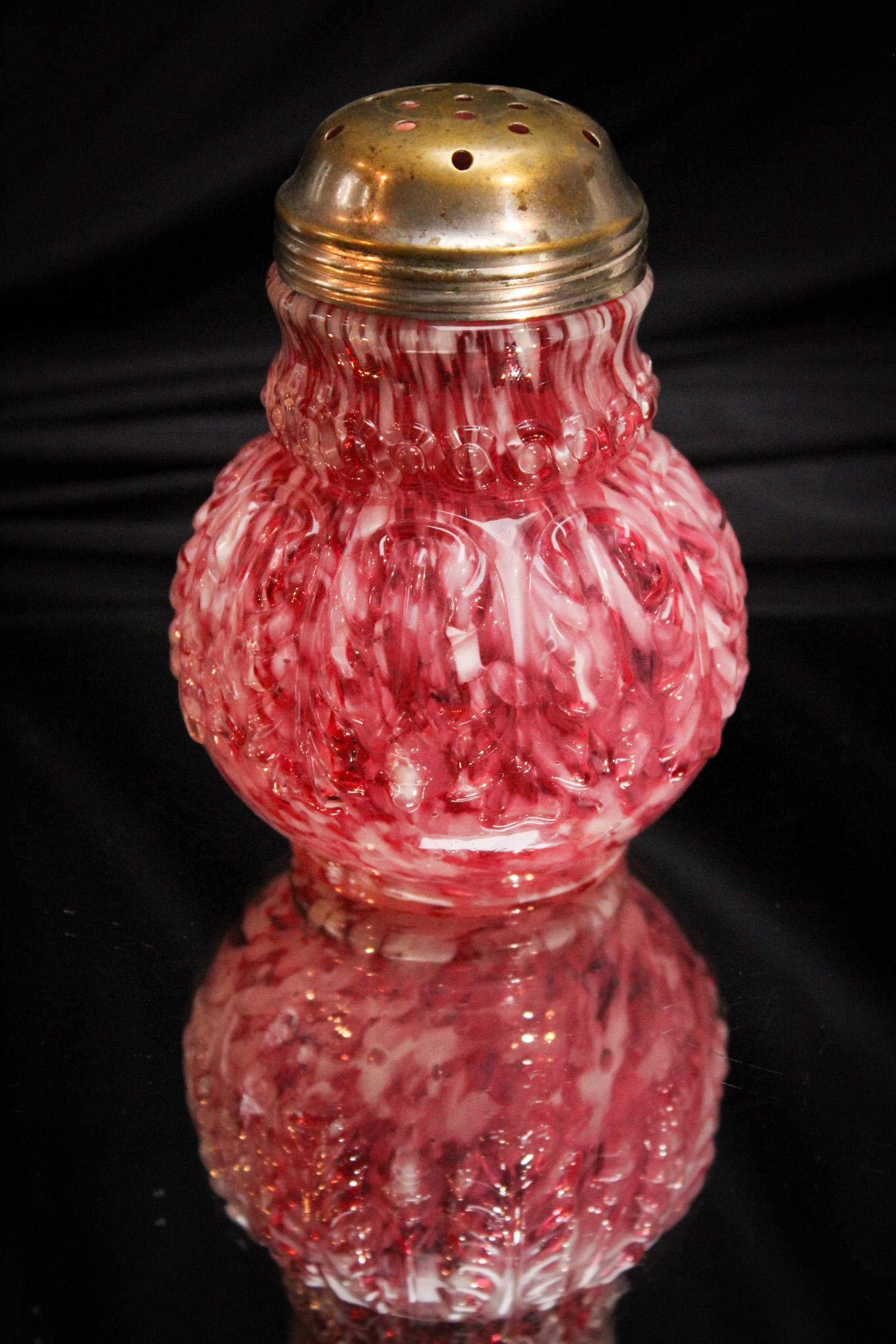 Northwood Cranberry Spatter Victorian Sugar Shaker (1 of 4)