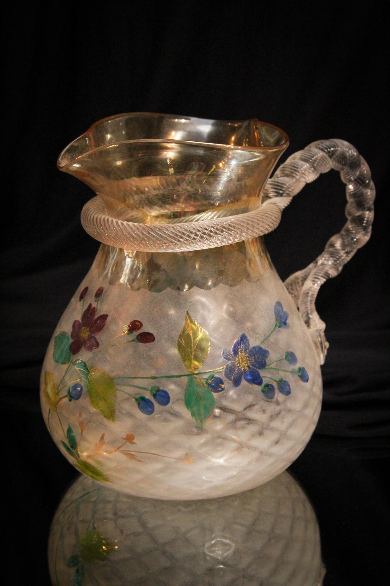 Mid West Pomona Victorian Snake Handle Pitcher (1 of 6)