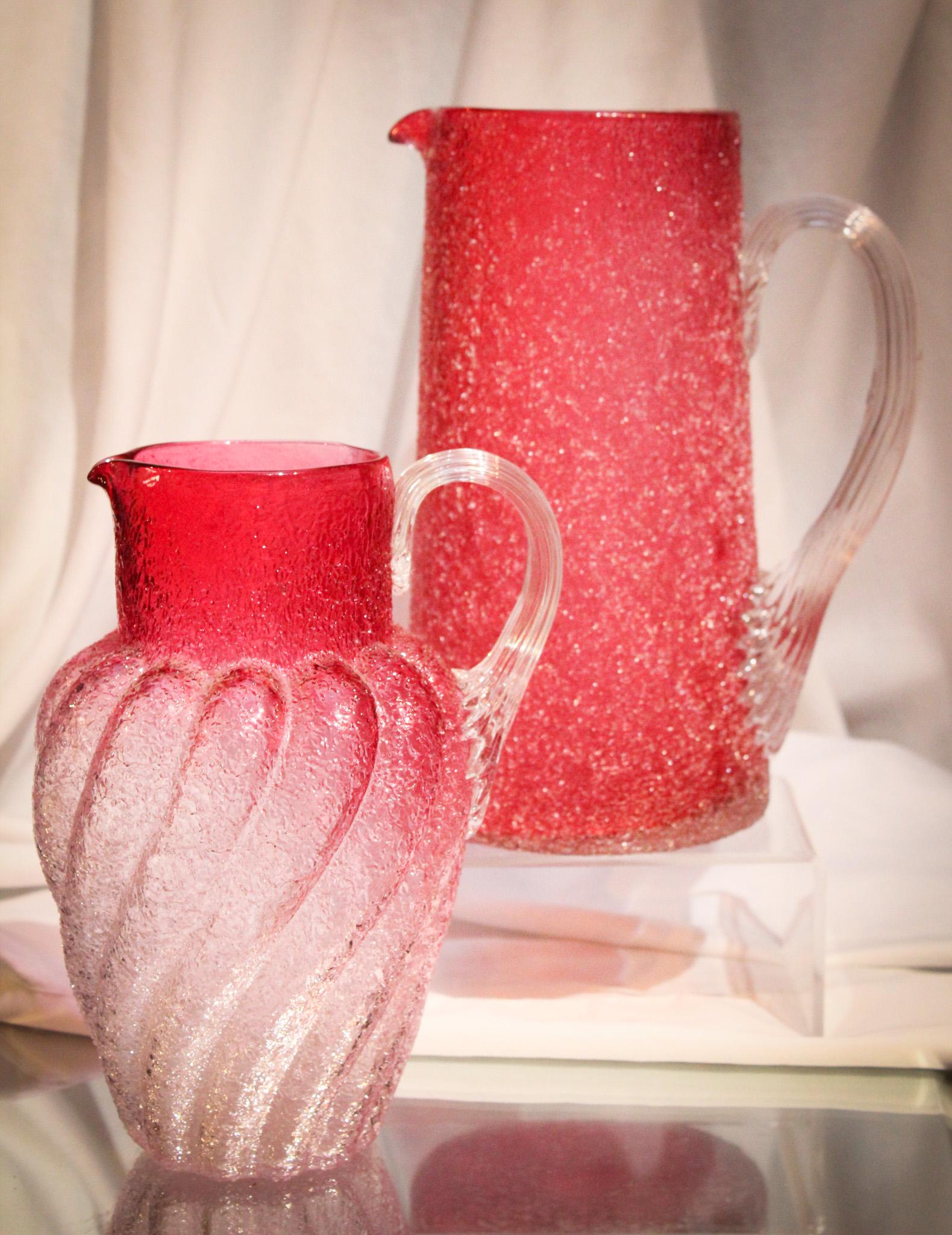 2 pc Lot Victorian Overshot Glass Pitchers (1 of 13)