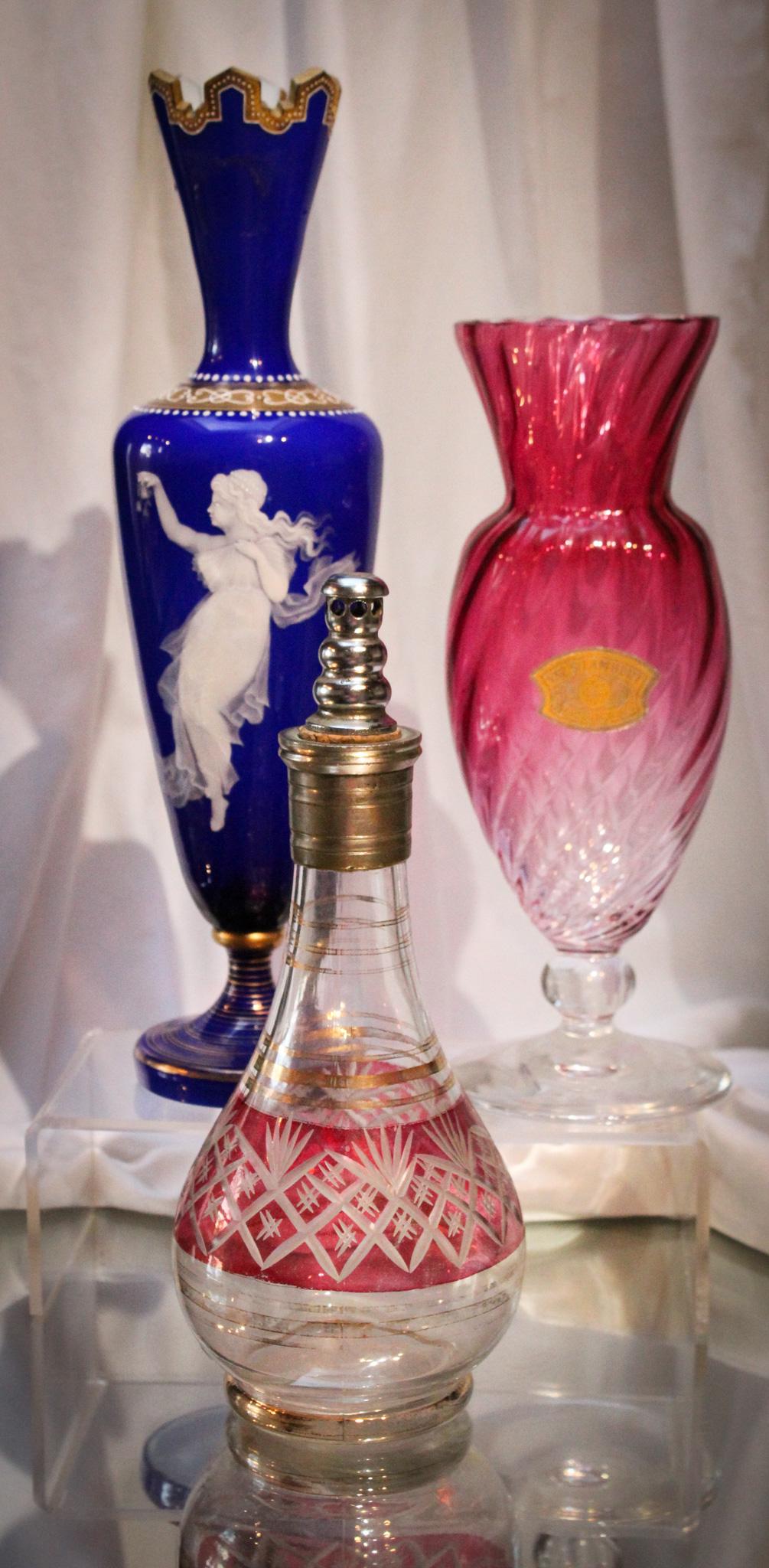 3 pc Lot Art Glass Val St. Lambert, Mary Gregory & More (1 of 14)