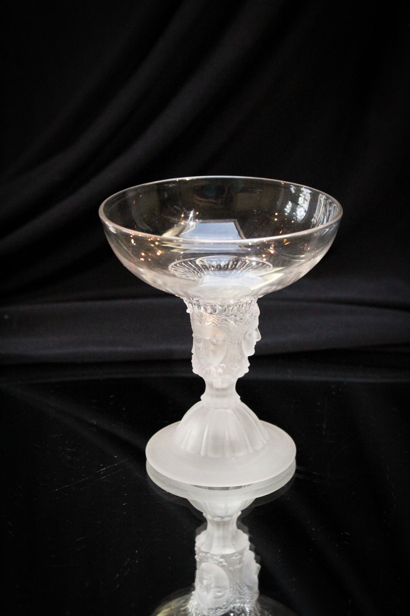 Scarce Duncan Victorian Glass 3 Face Hollow Champagne (1 of 3)