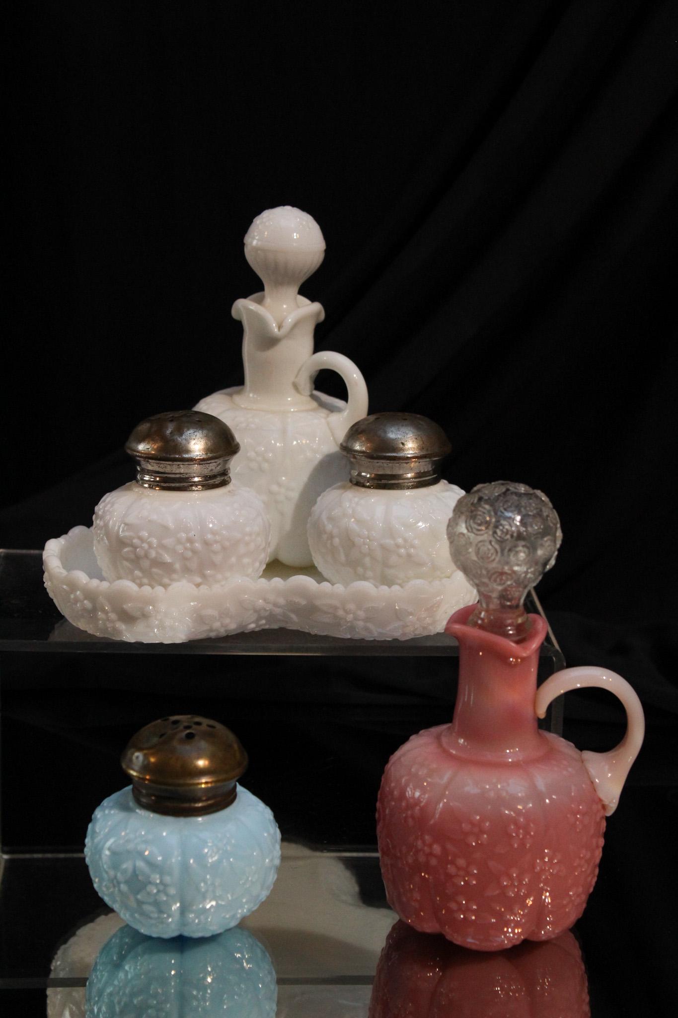 Lot of Victorian Challinor Glass Cruets, Shakers & More (1 of 14)